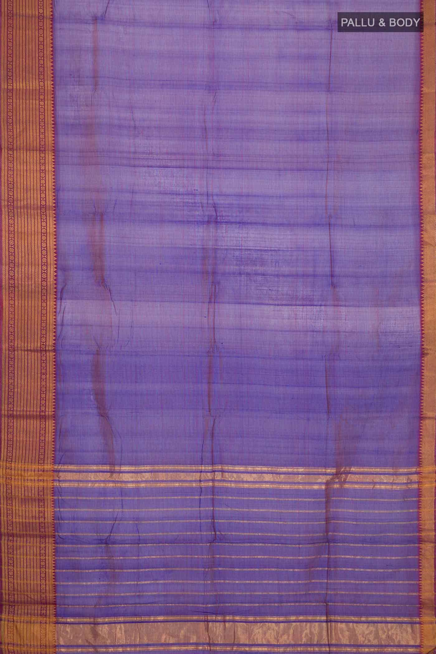 Purple Silk Cotton Saree