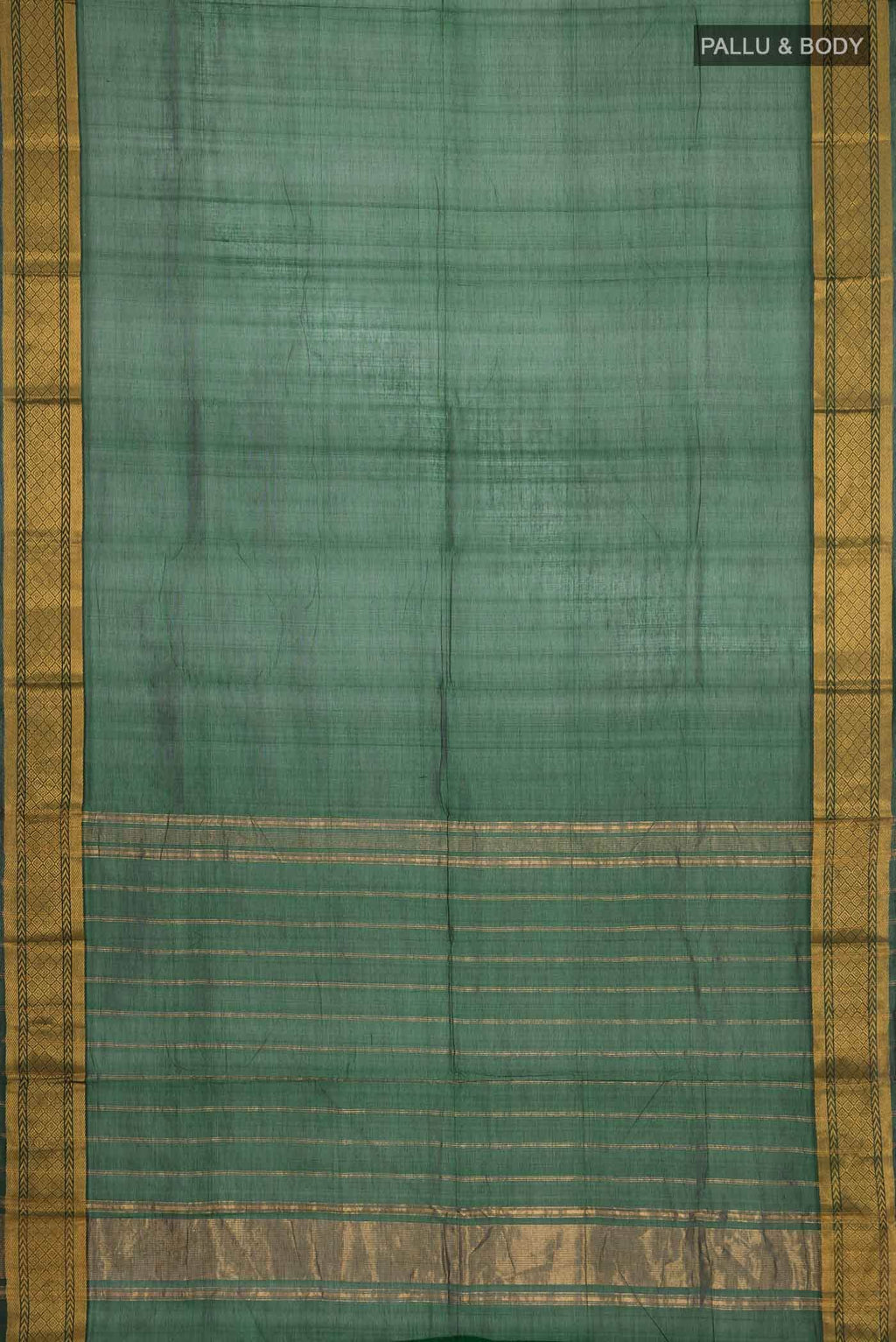 Bottle Green Silk Cotton Saree