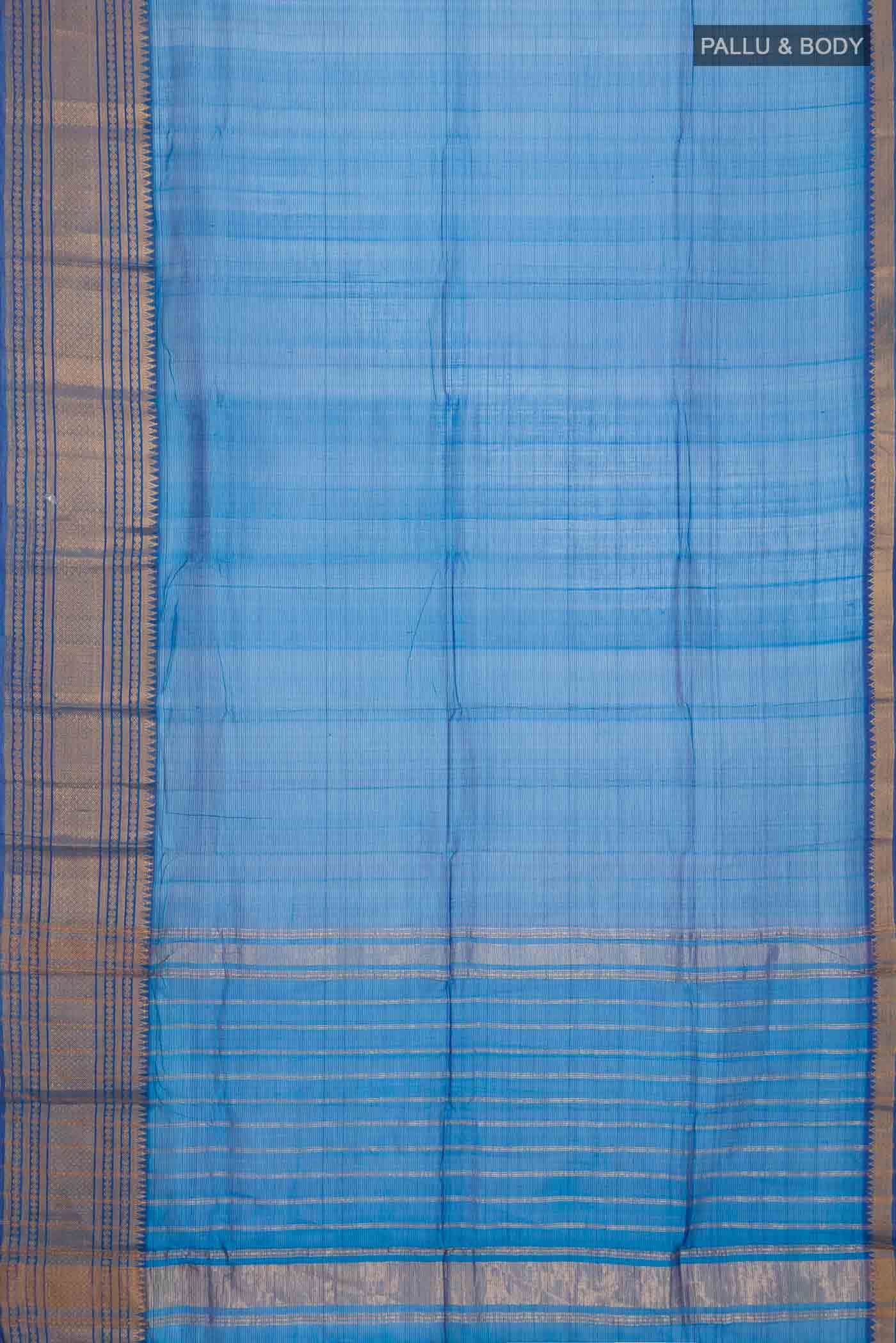 Blue Silk Cotton Saree