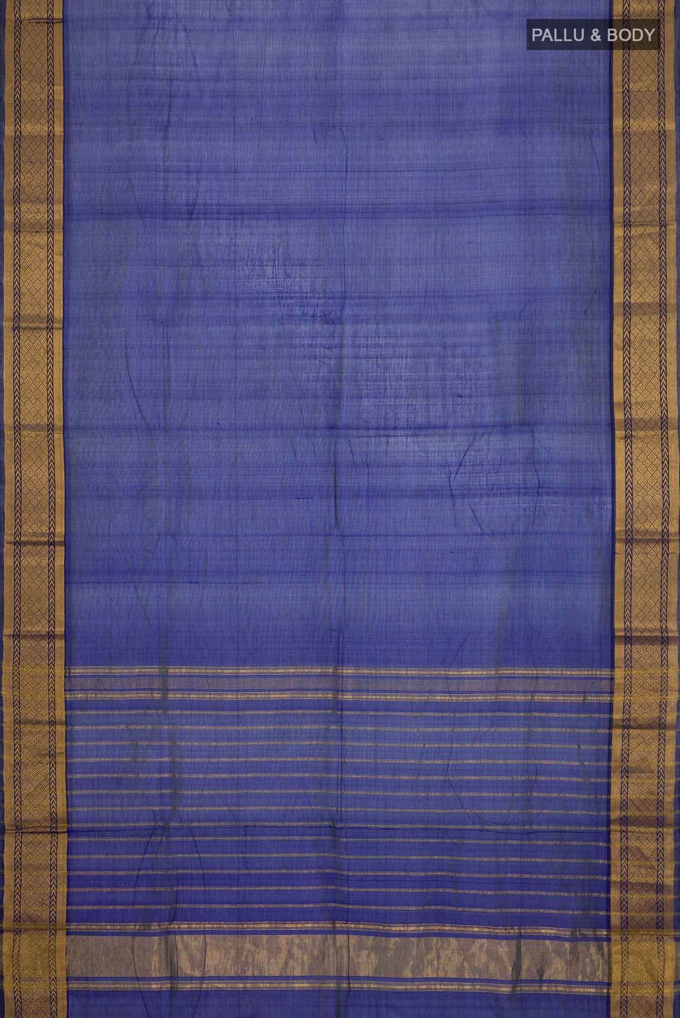 Blue Silk Cotton Saree