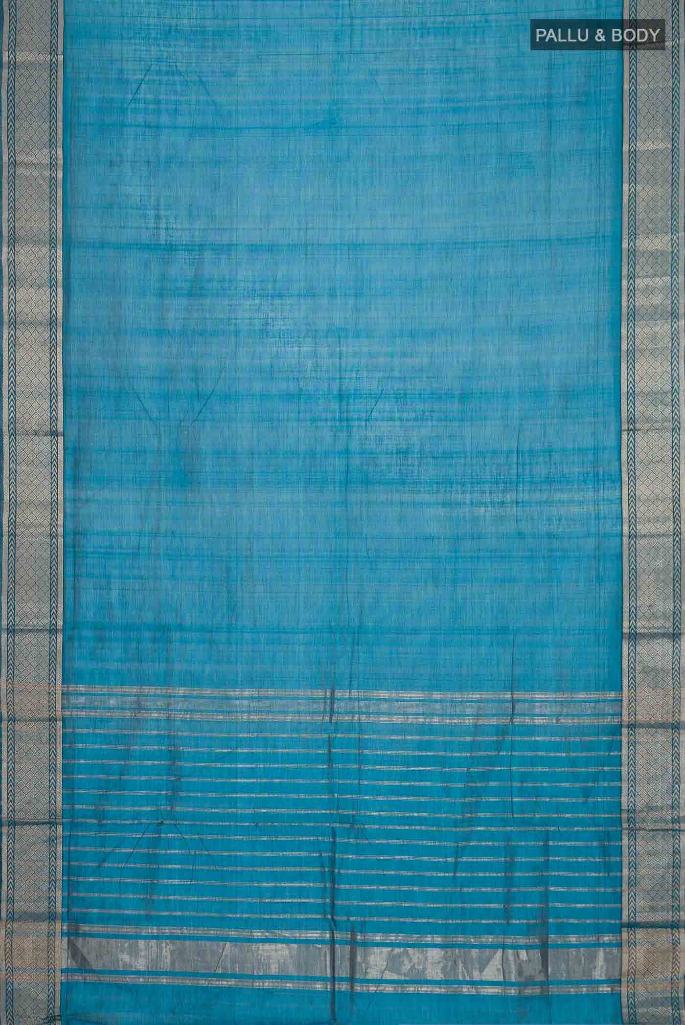 Blue Silk Cotton Saree