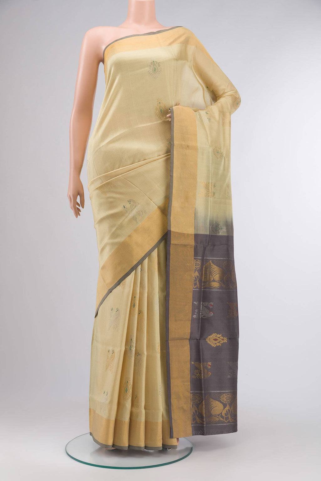 Cream Uppada Silk Saree