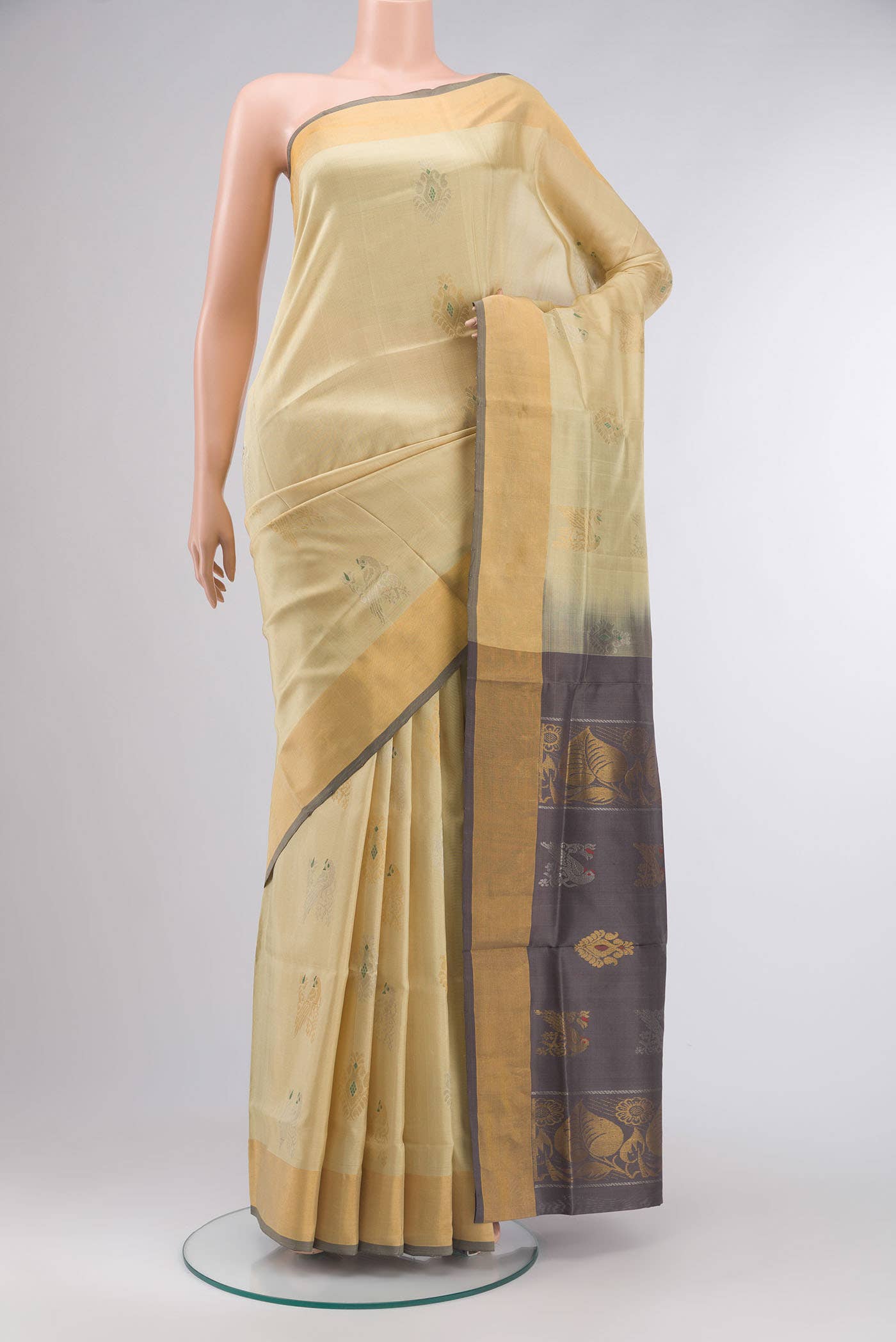 Cream Uppada Silk Saree