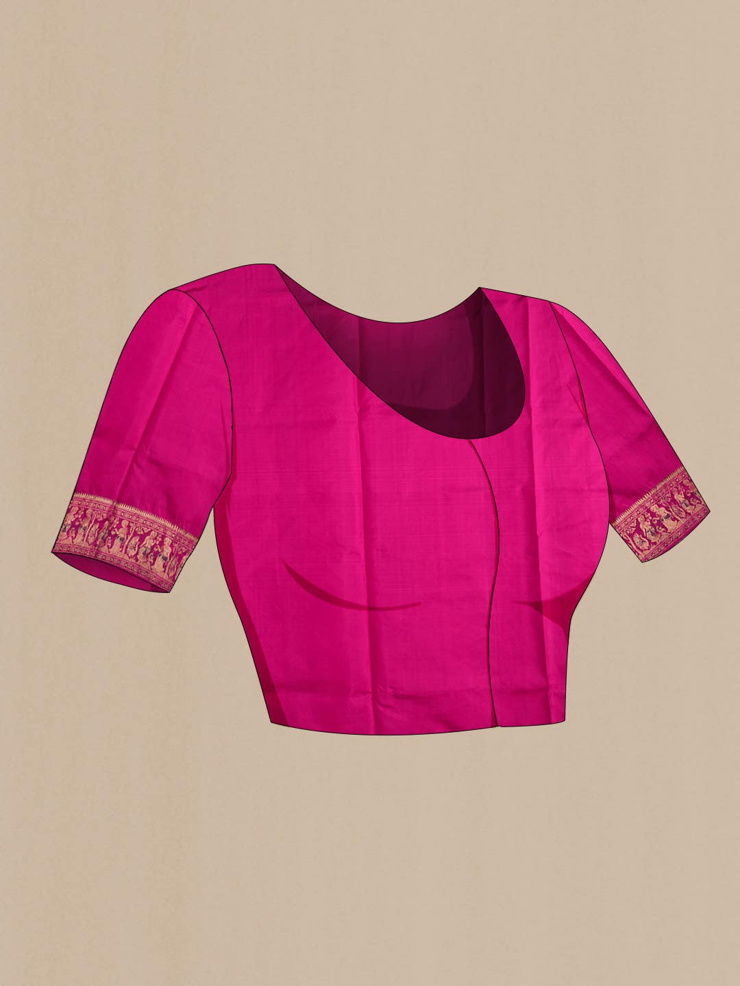 Pink Baluchari Silk Saree