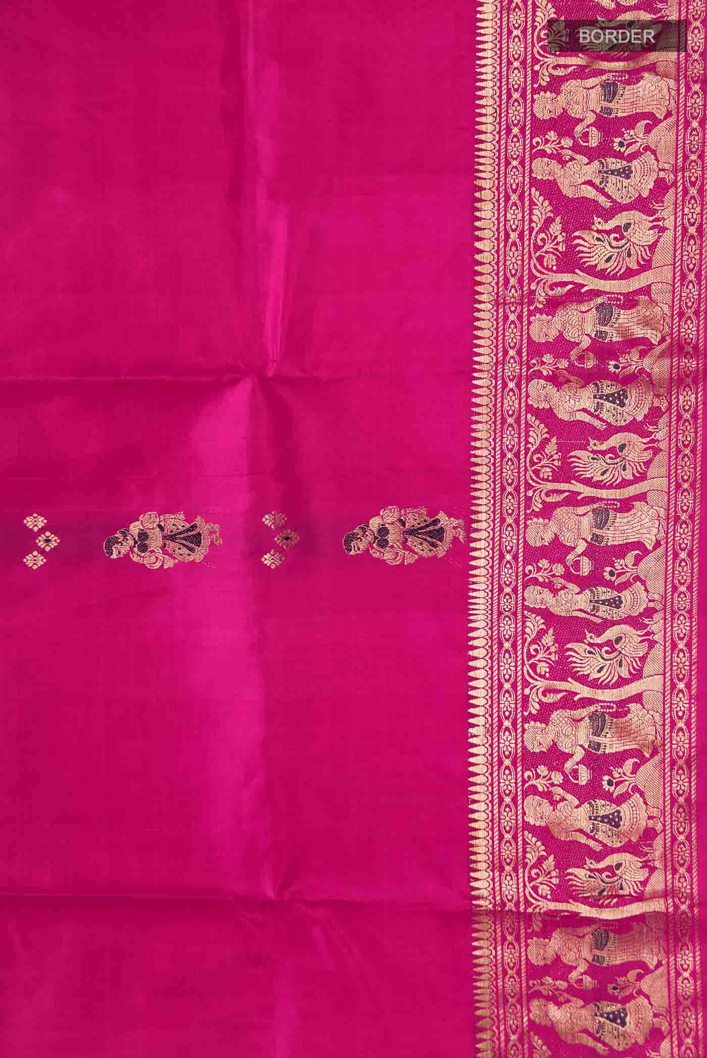 Pink Baluchari Silk Saree