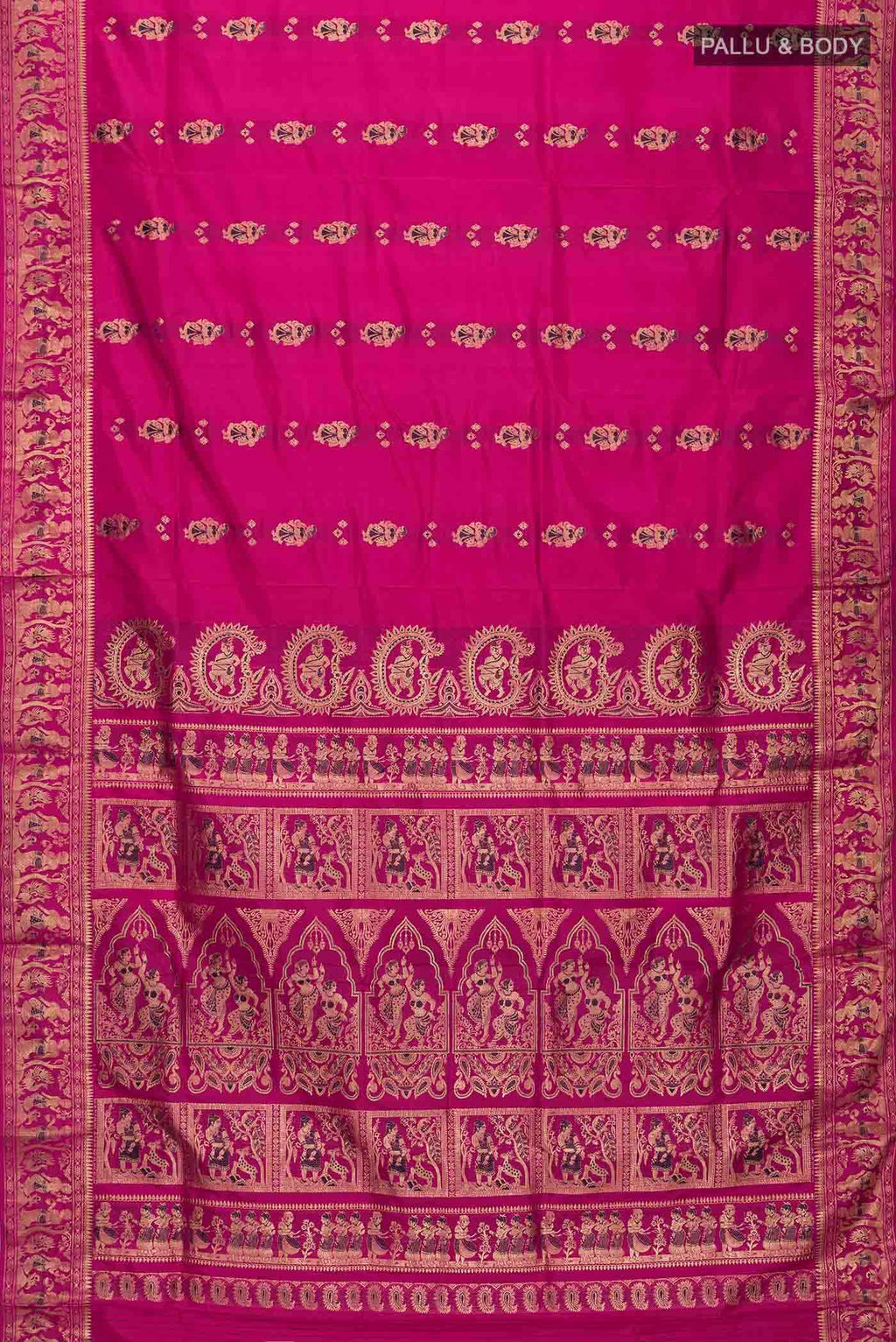 Pink Baluchari Silk Saree