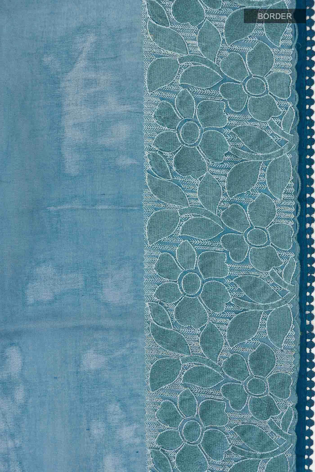Blue Organza Silk Saree