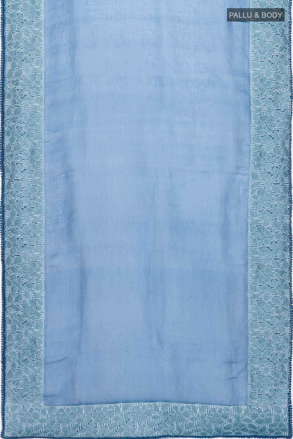 Blue Organza Silk Saree
