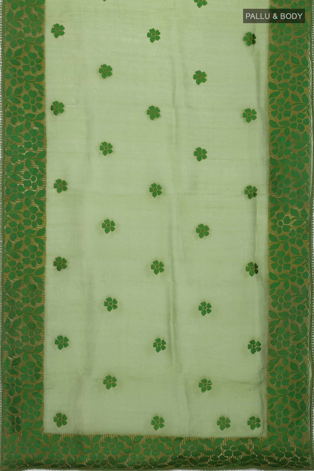 Green Organza Silk Saree