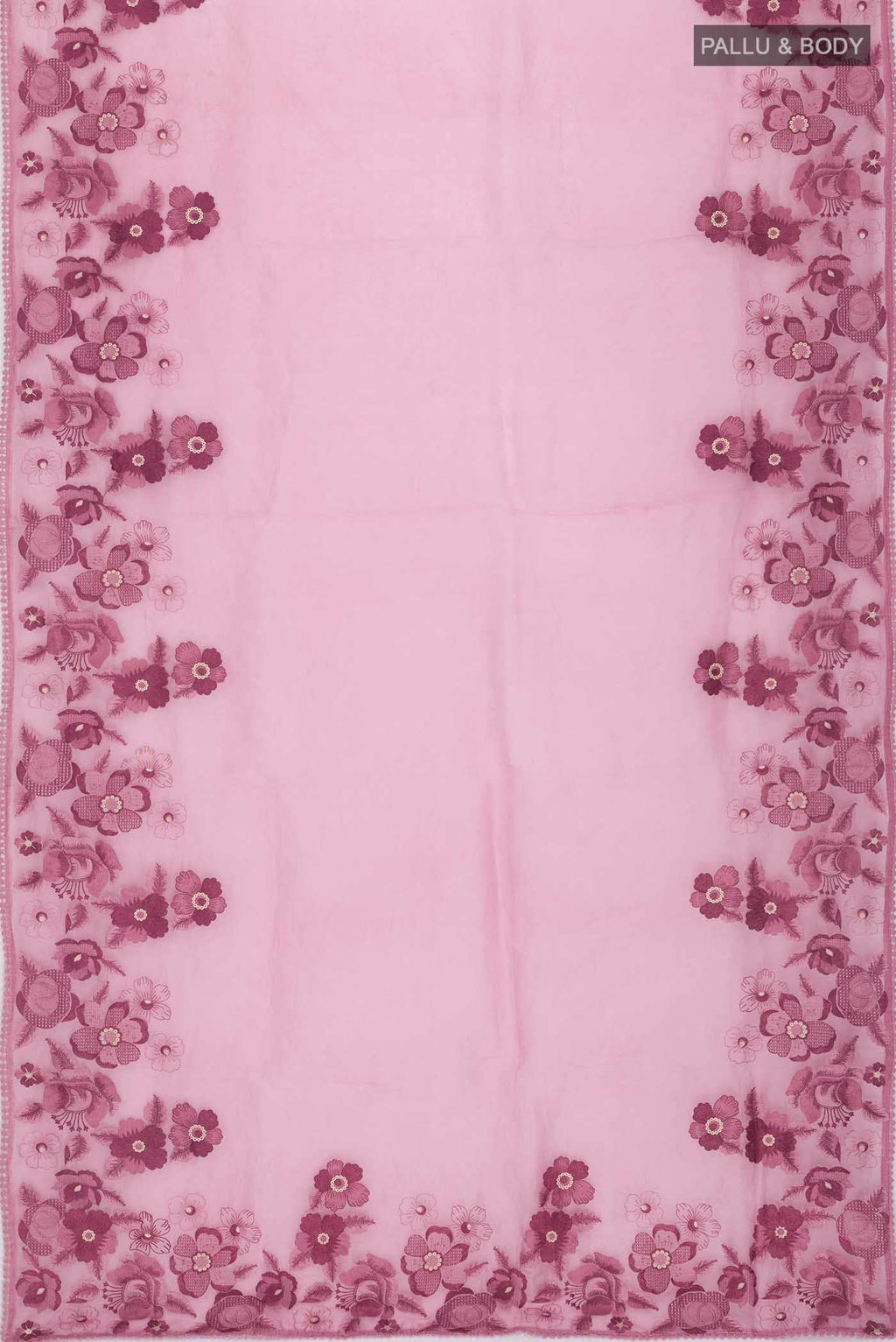 Pink Organza Silk Saree