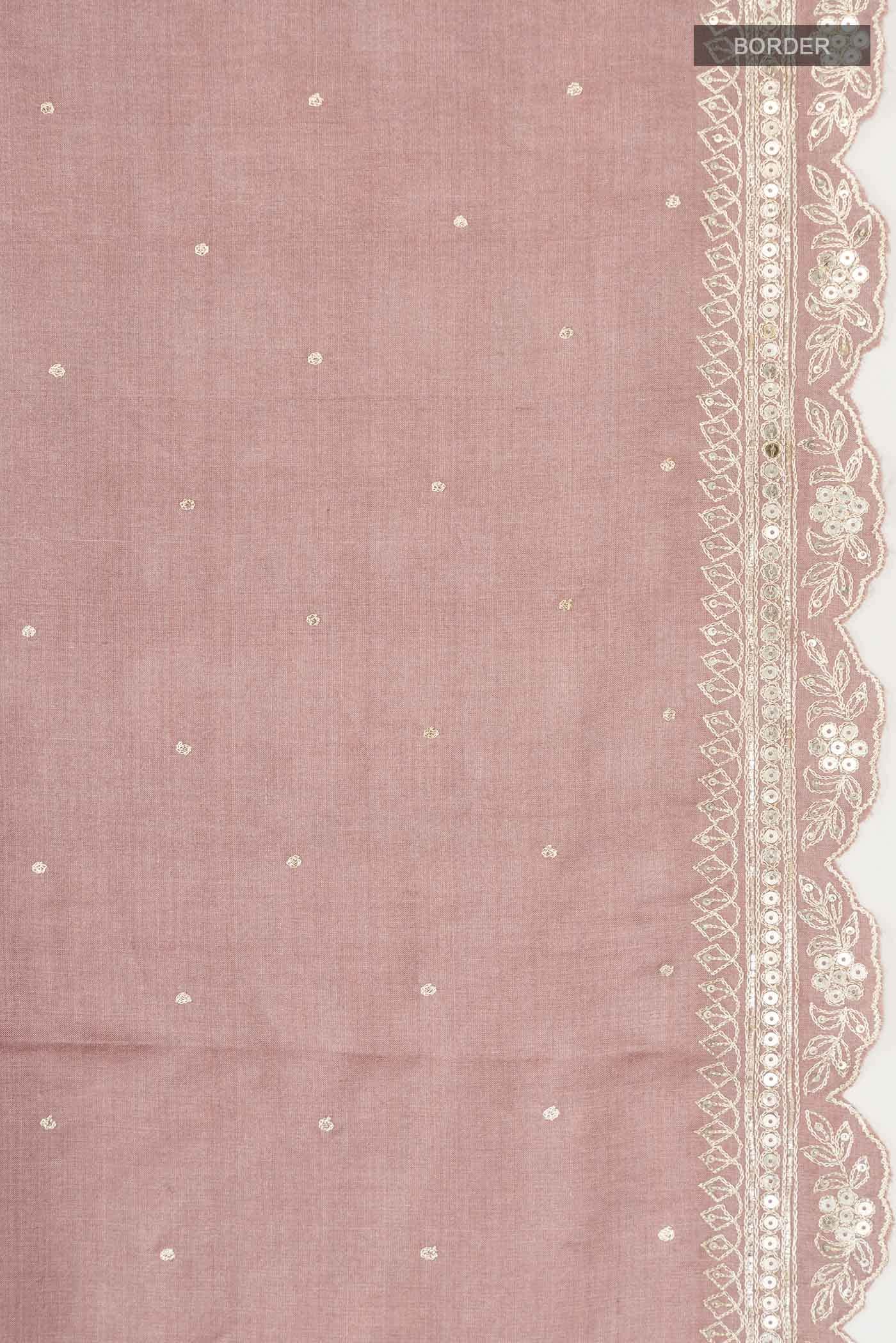 Rose Gold Tussar Silk Saree