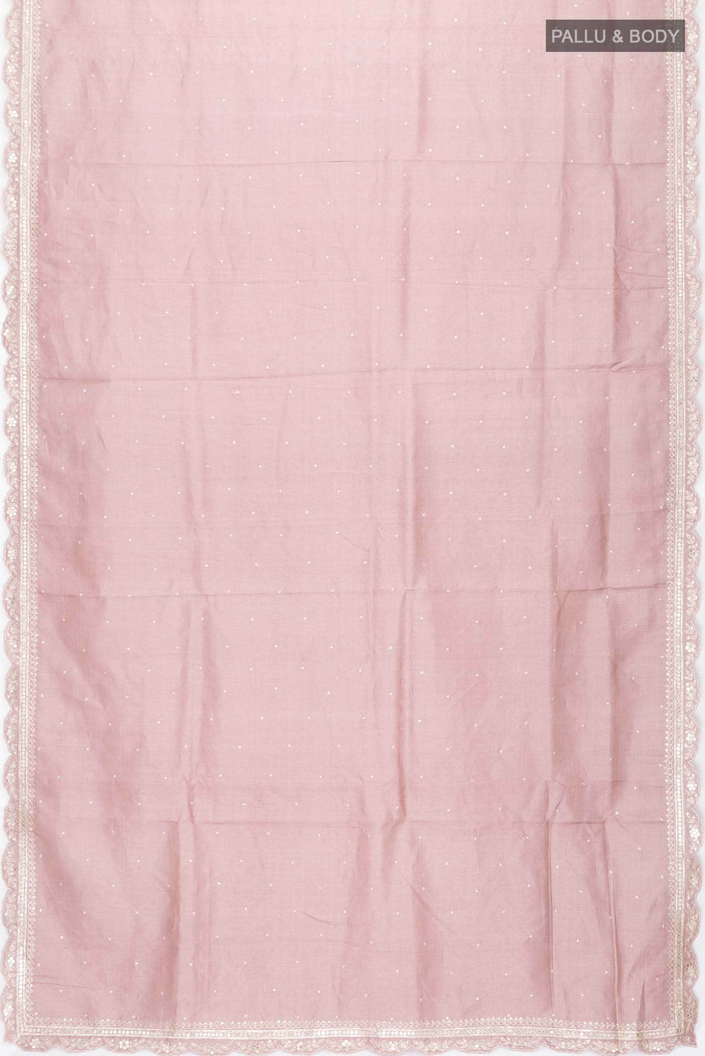 Rose Gold Tussar Silk Saree