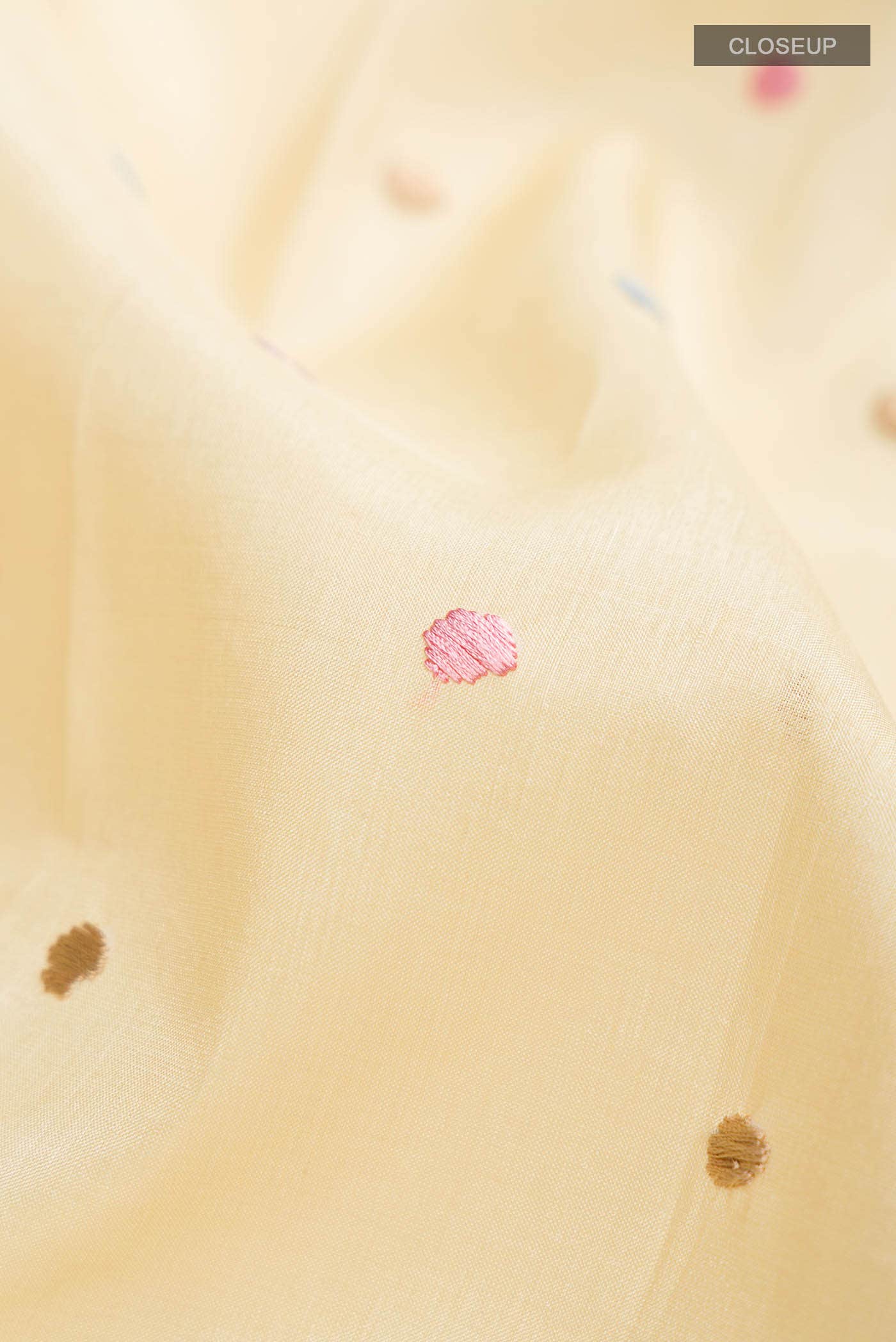 Beige Tussar Silk Saree