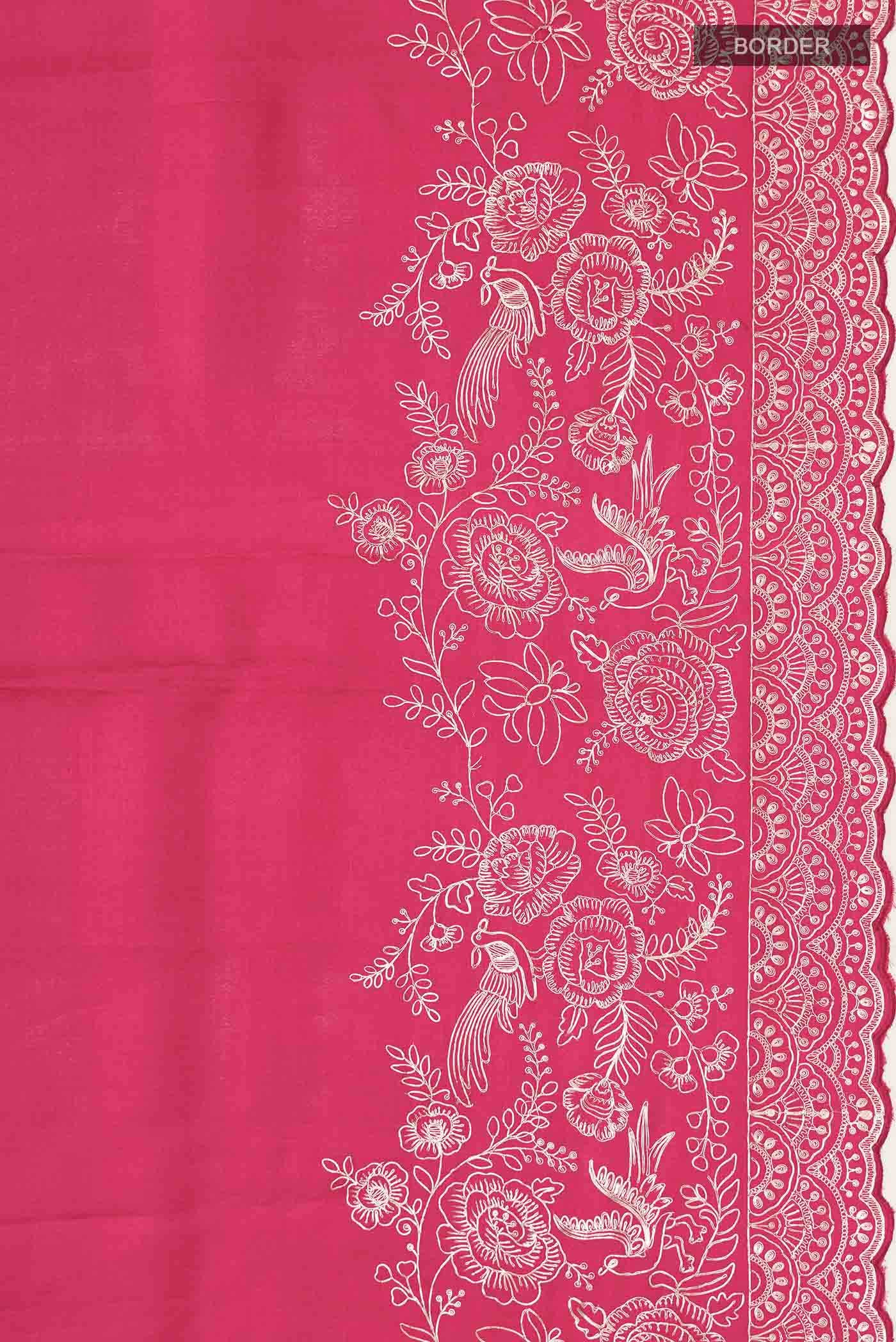 Red Bhagalpuri Tussar Silk Saree