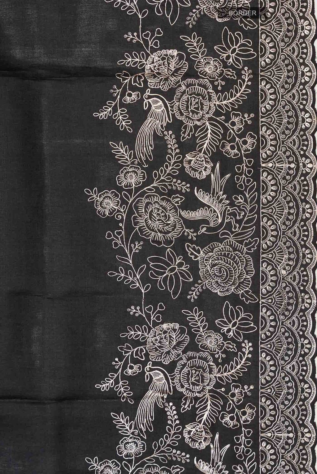 Black Tussar Silk Saree