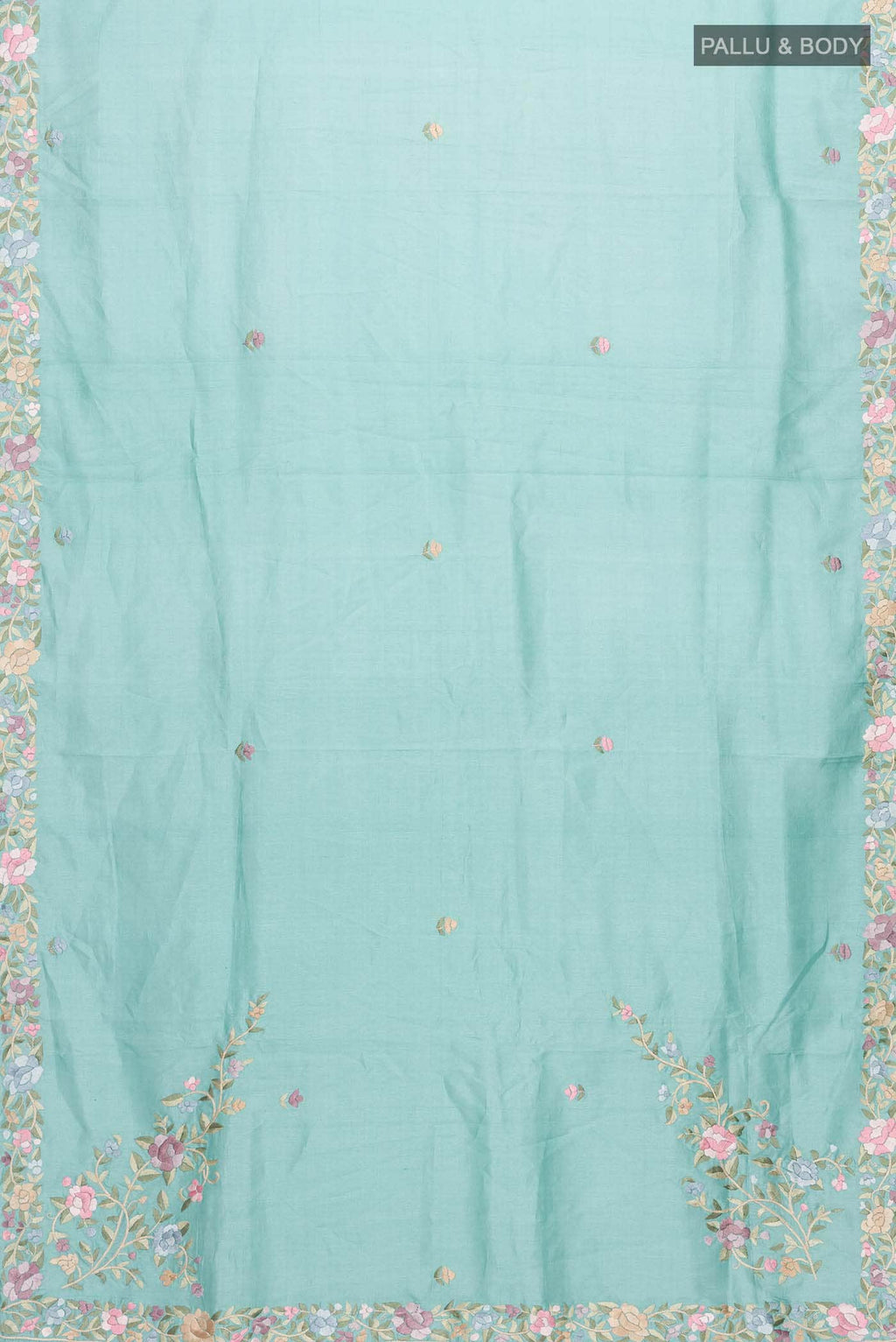 Blue Tussar Silk Saree