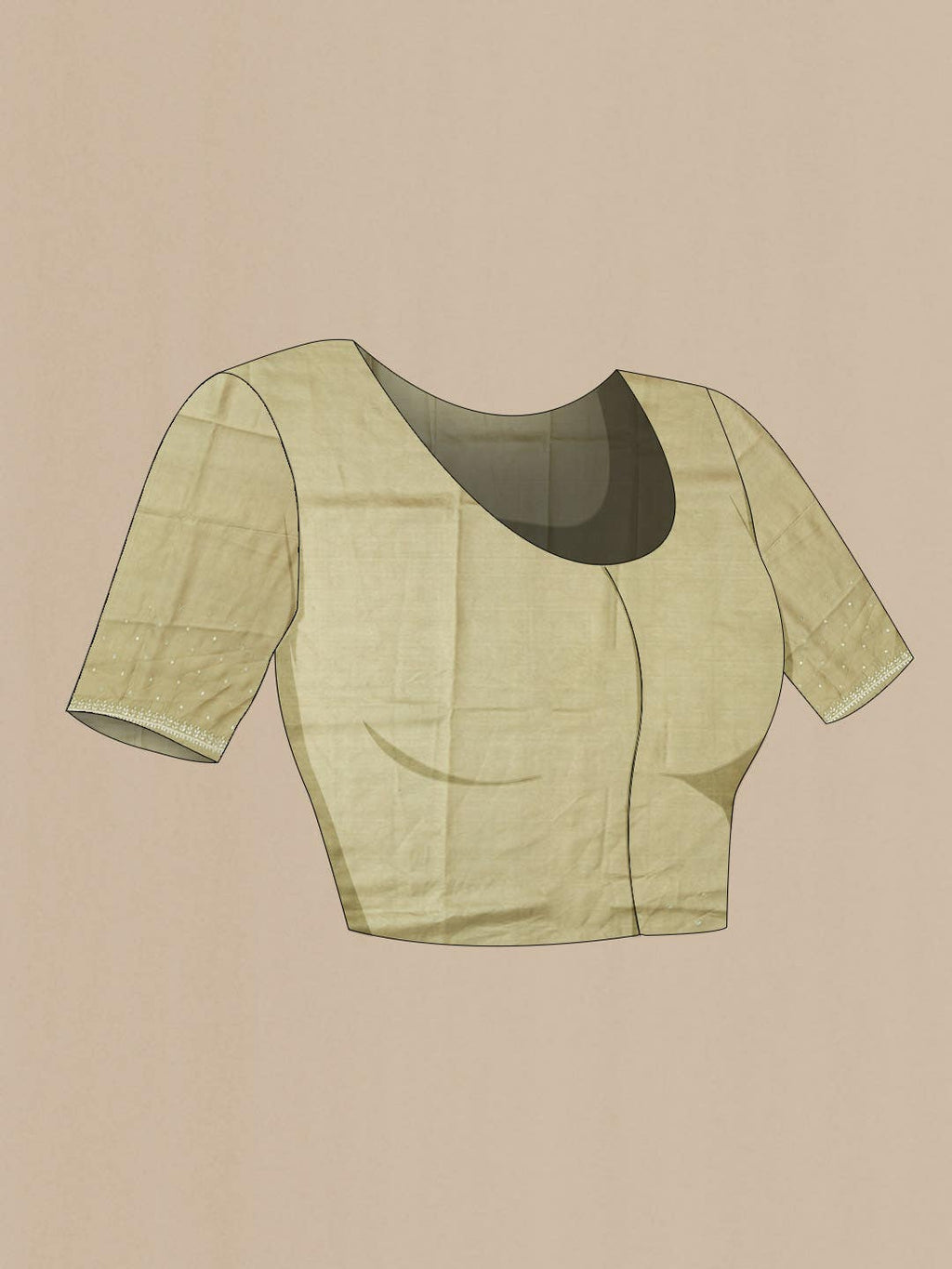 Sage Green Tussar Silk Saree