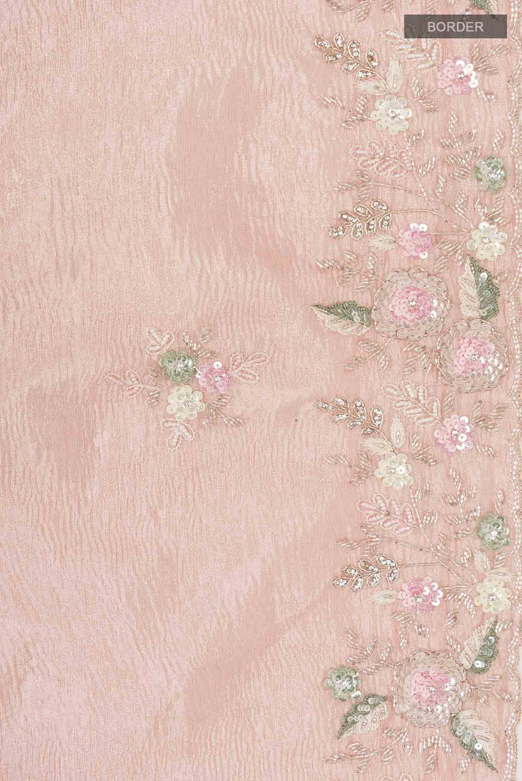 Peach Tissue Silk Saree