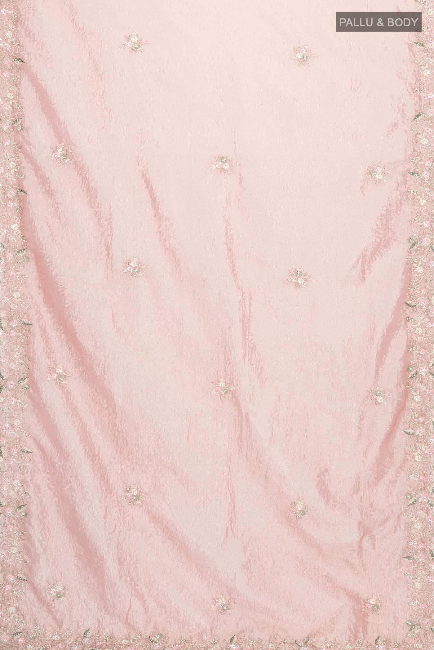 Peach Tissue Silk Saree