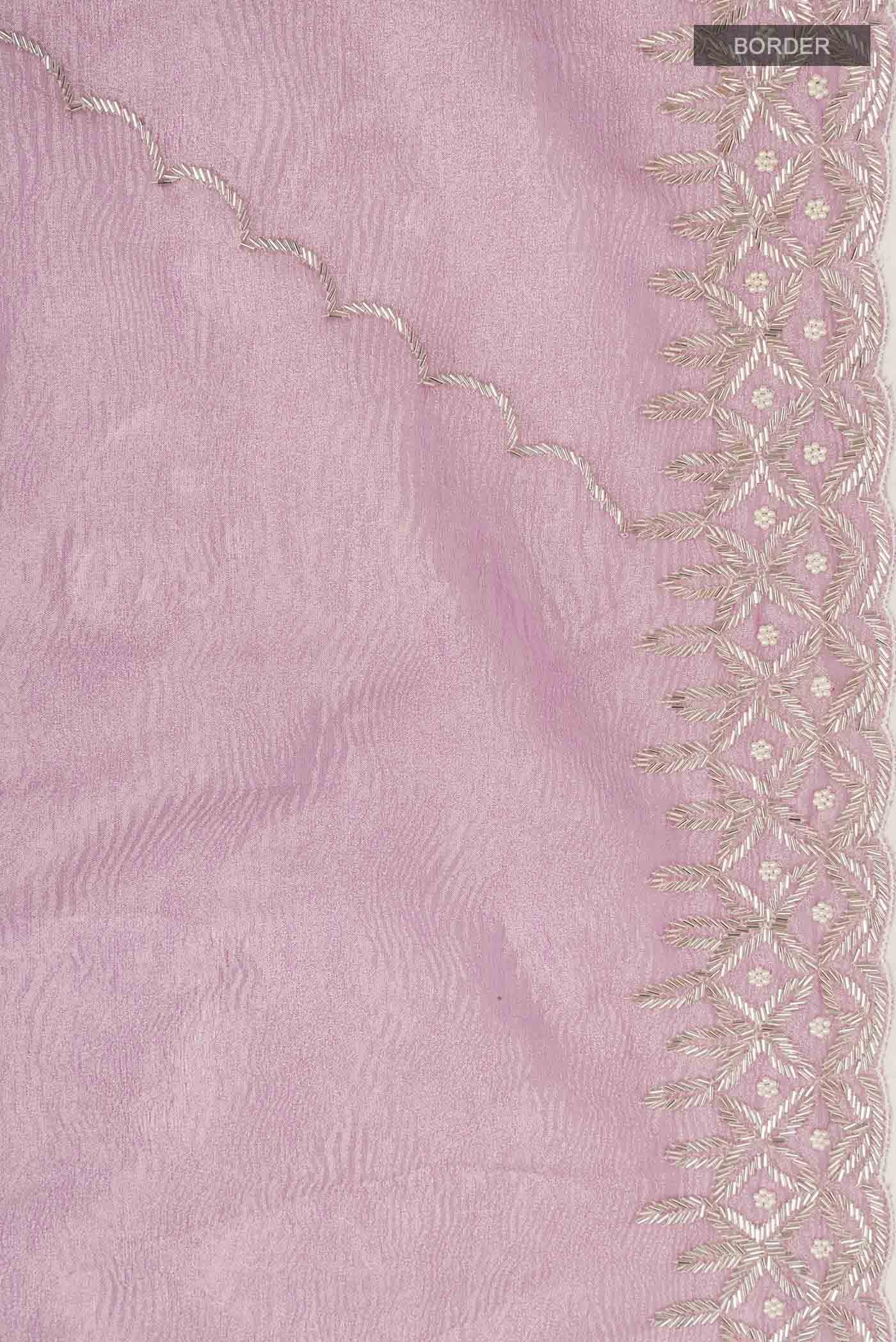 Lavender Tissue Silk Saree