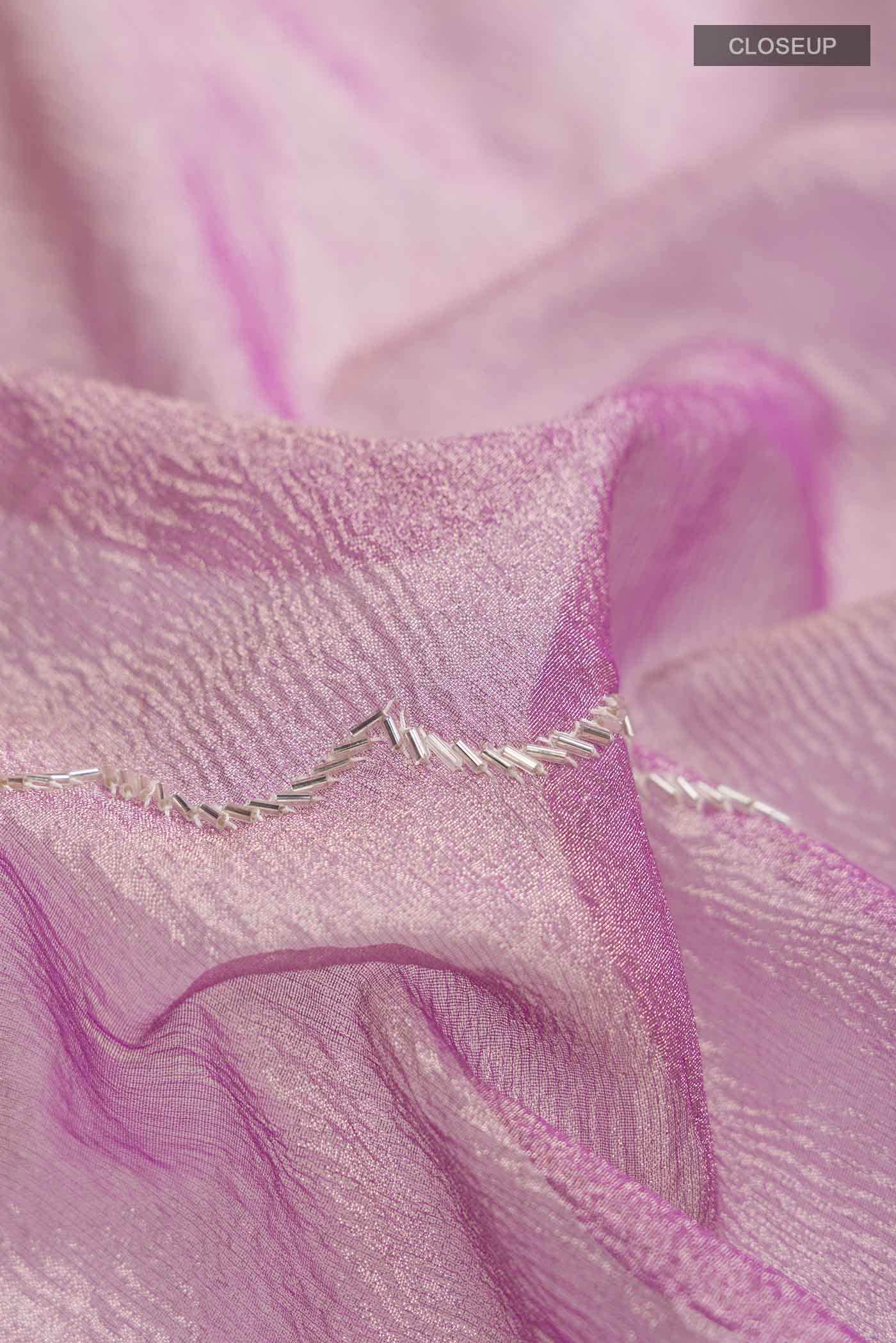 Lavender Tissue Silk Saree