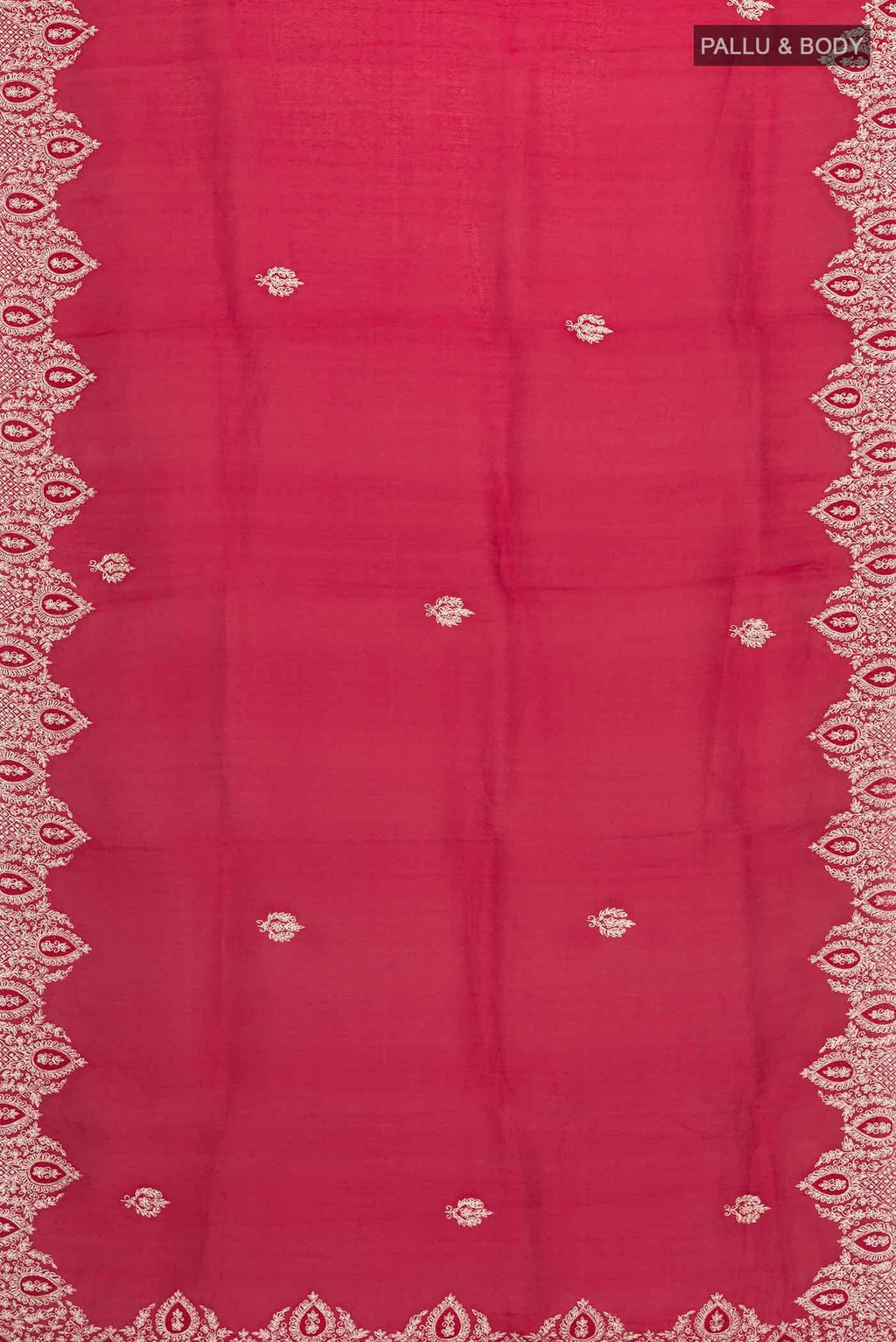 Maroon Organza Silk Saree