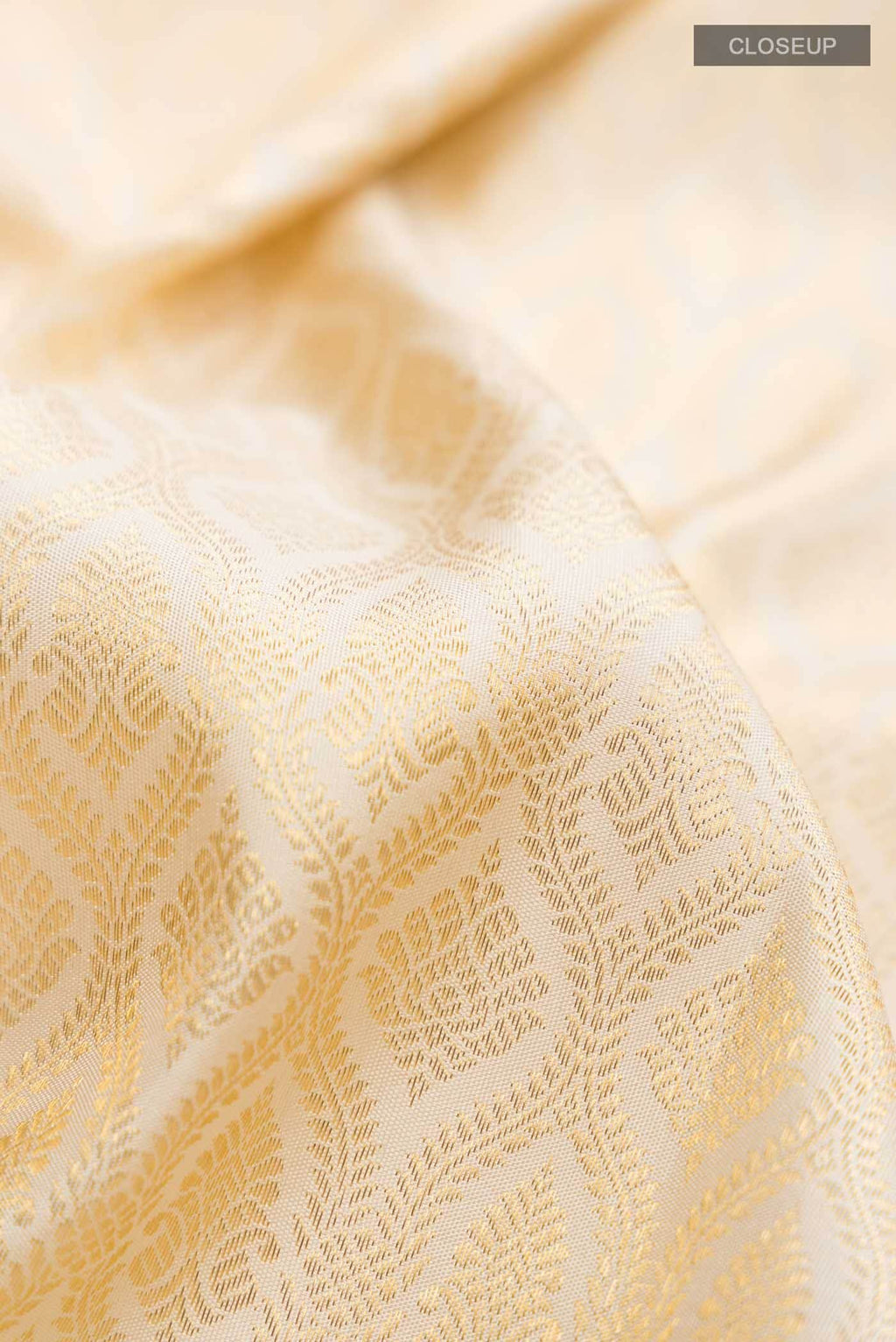 Cream Kanchipuram Silk Saree