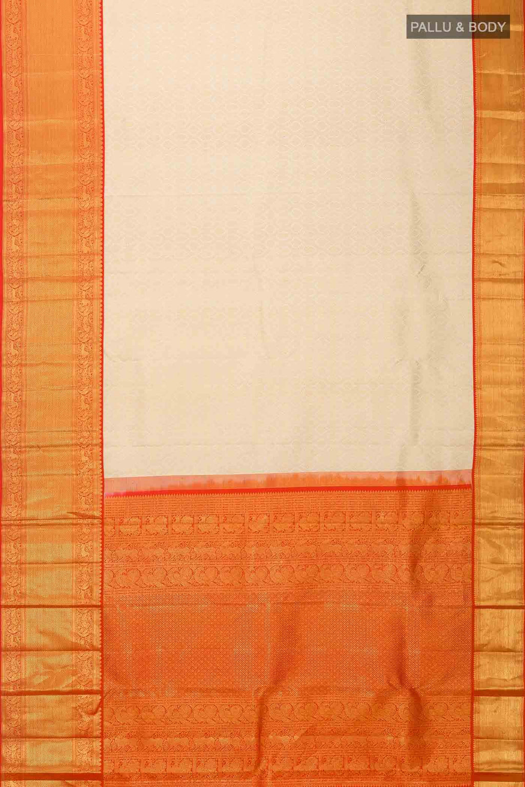 Cream Kanchipuram Silk Saree
