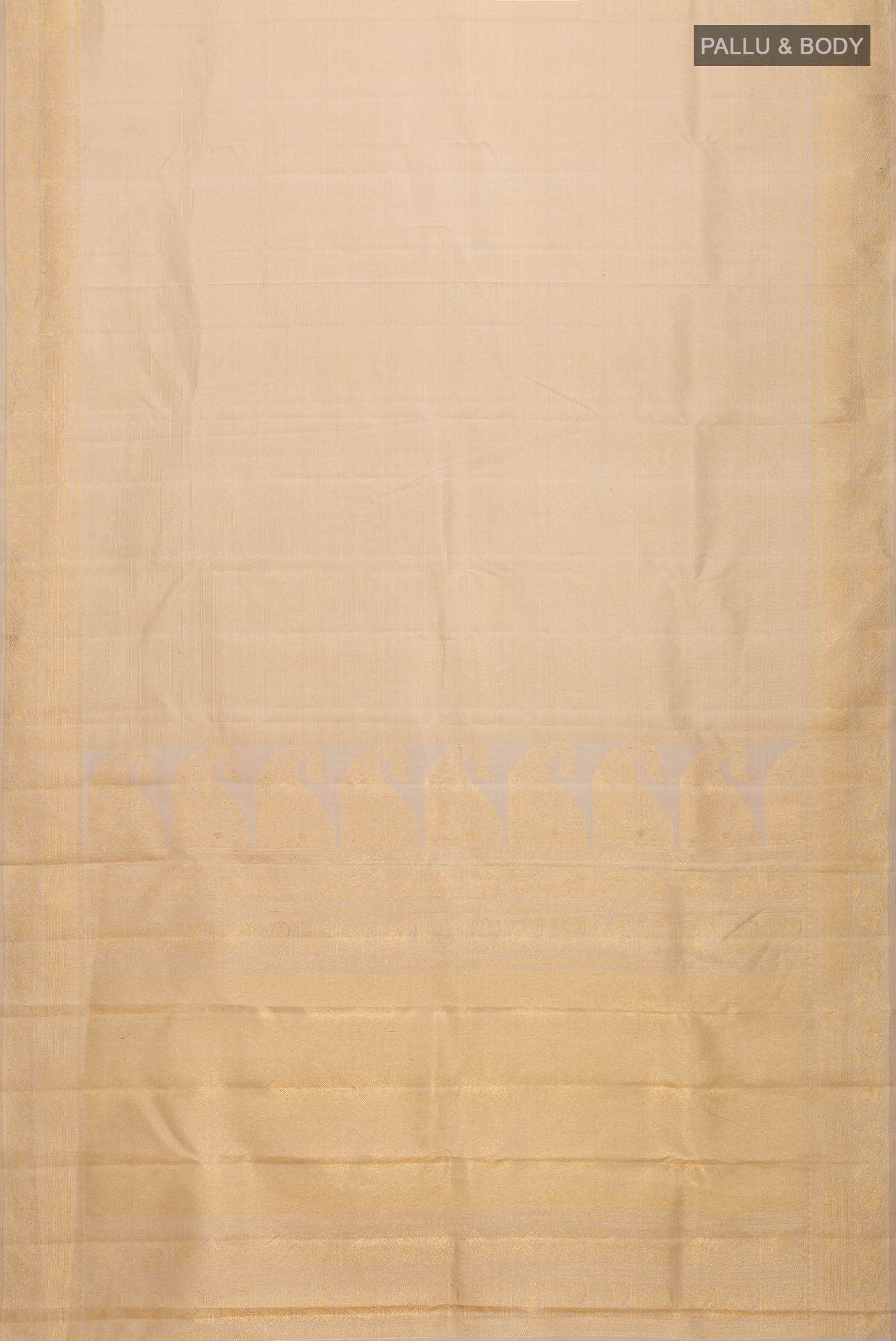 Beige Kanchipuram Silk Saree