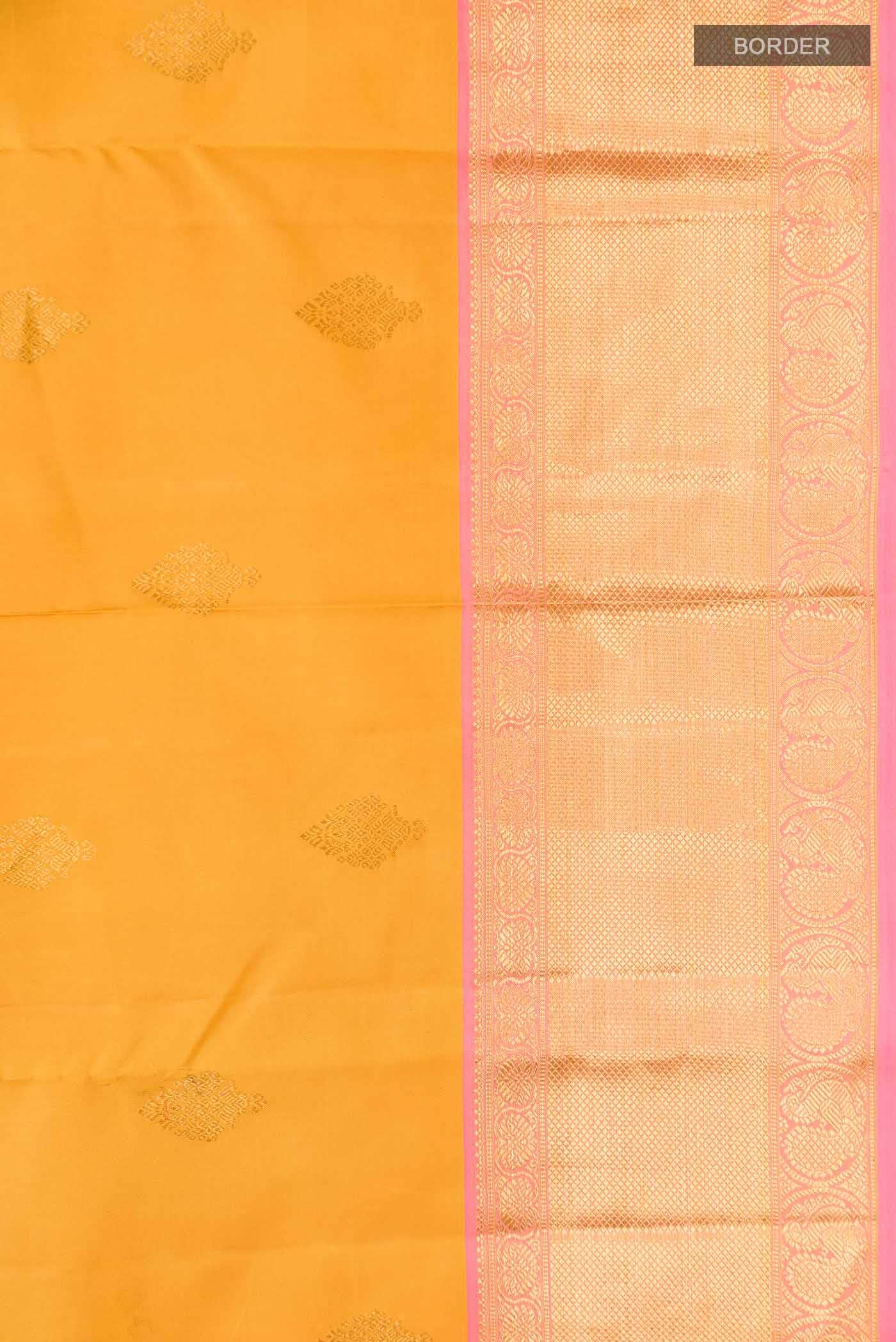 Yellow Kanchipuram Silk Saree