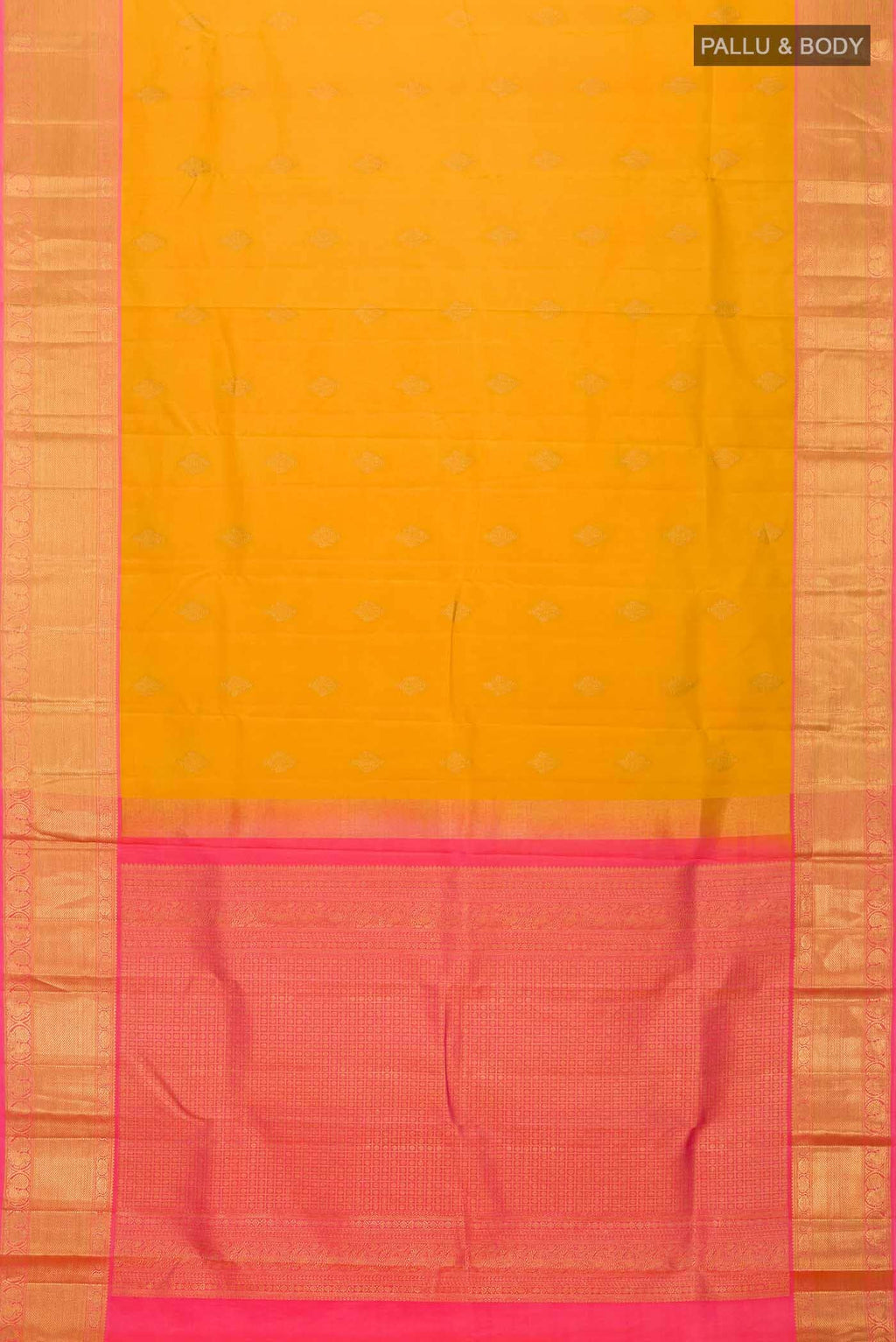 Yellow Kanchipuram Silk Saree