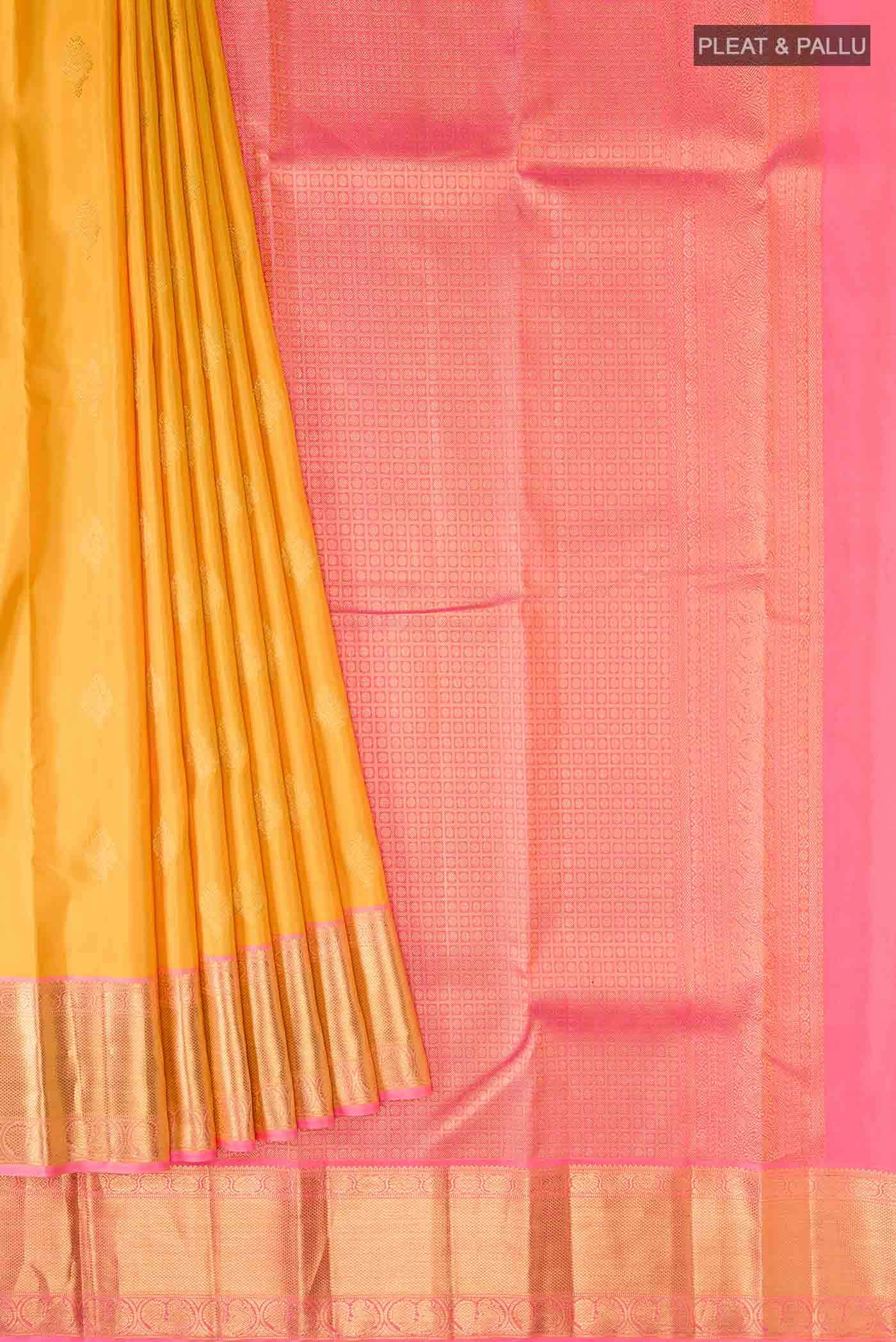 Yellow Kanchipuram Silk Saree