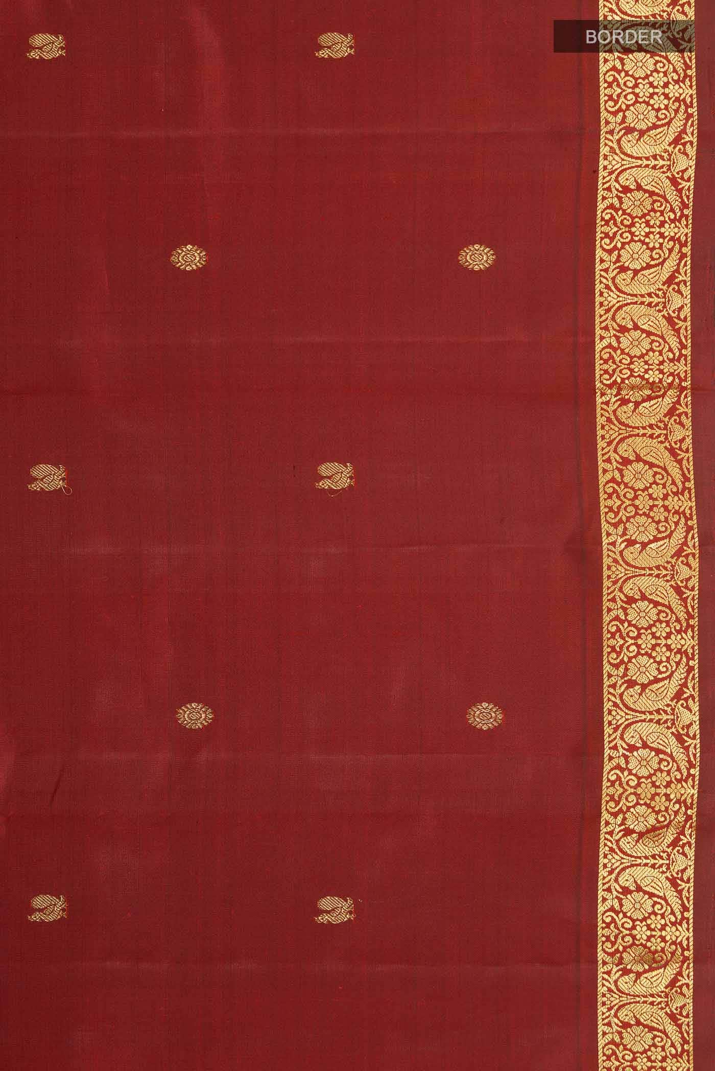 Maroon Kanchipuram Silk Saree