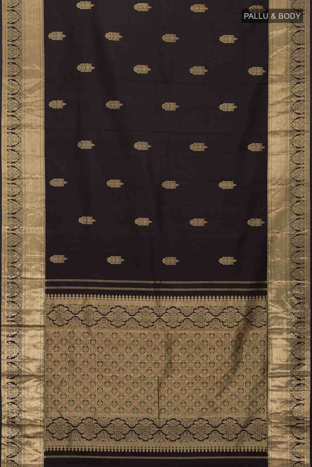 Black Kanchipuram Silk Saree