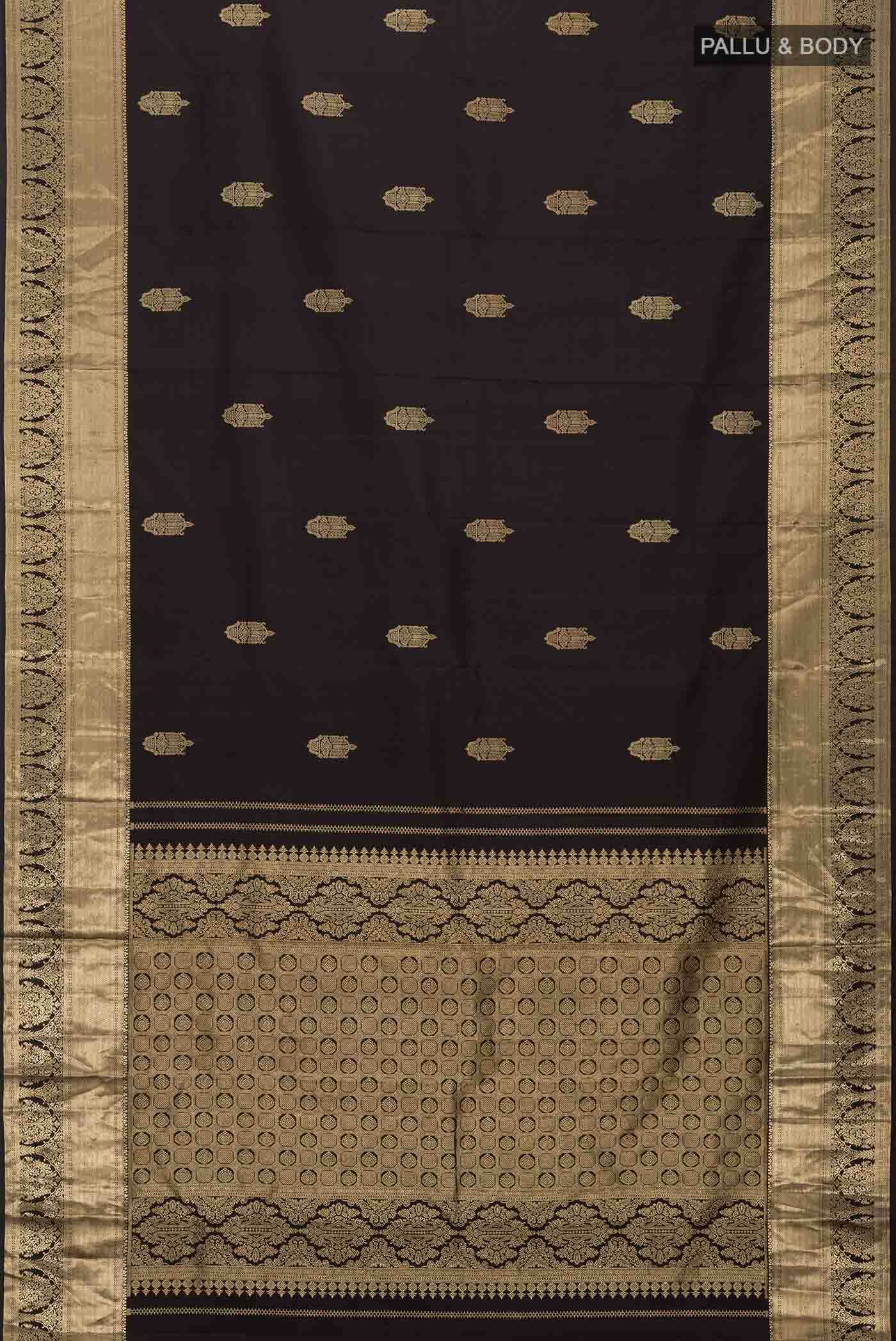 Black Kanchipuram Silk Saree