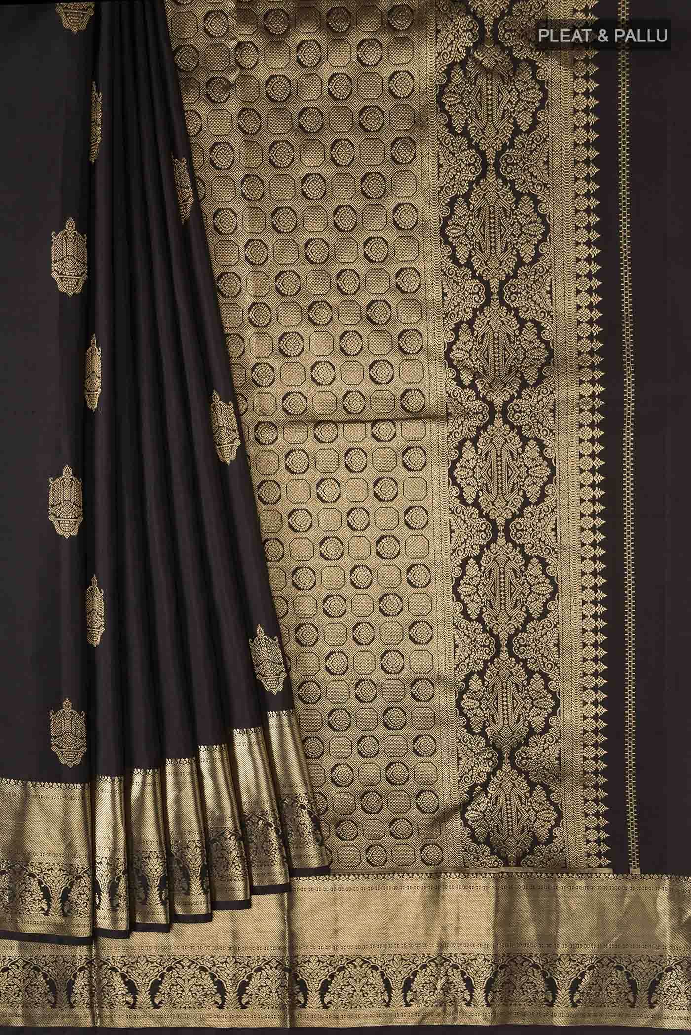 Black Kanchipuram Silk Saree