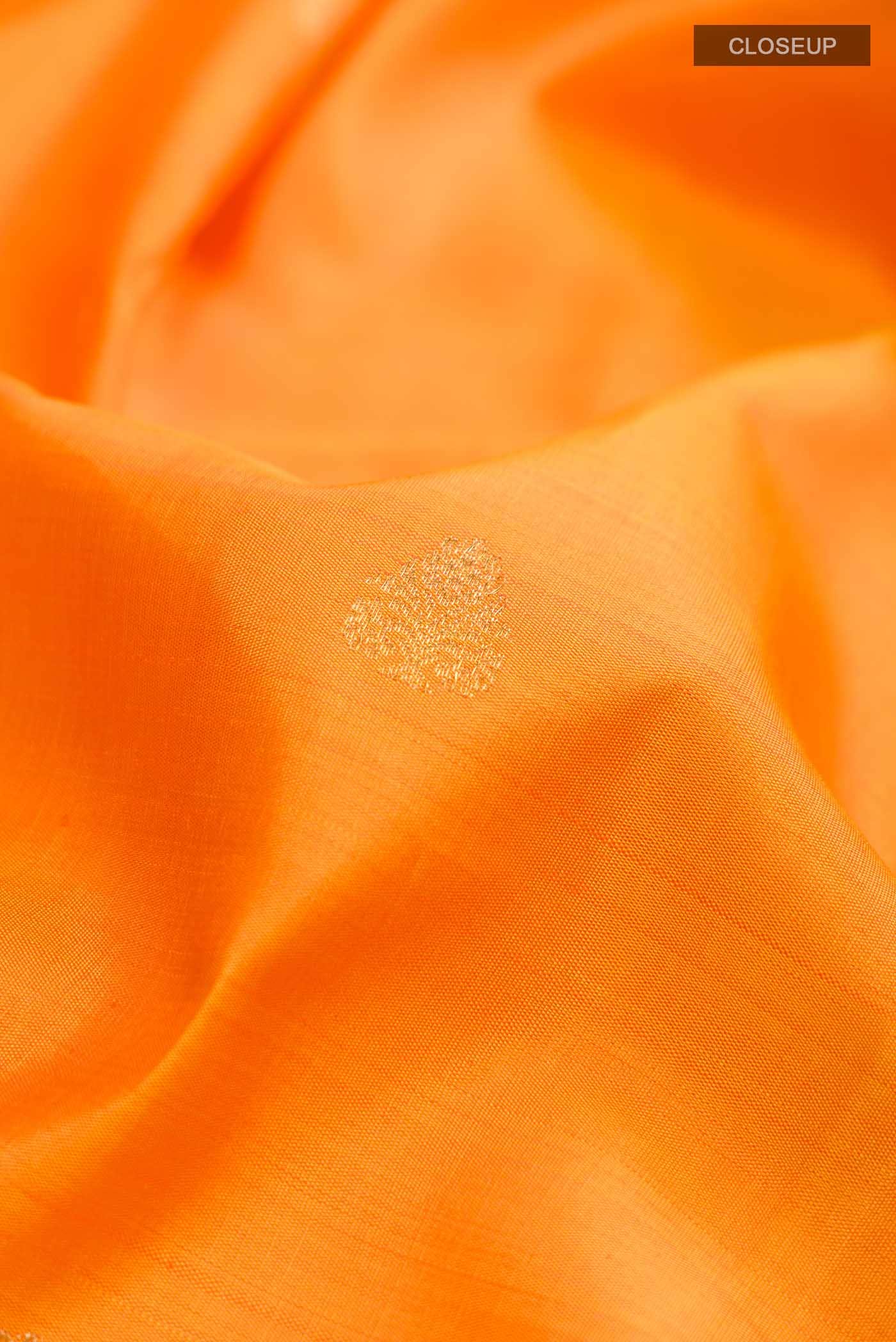 Orange Kanchipuram Silk Saree