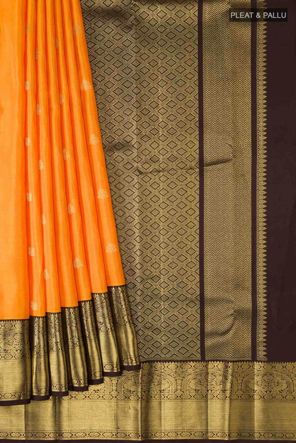Orange Kanchipuram Silk Saree