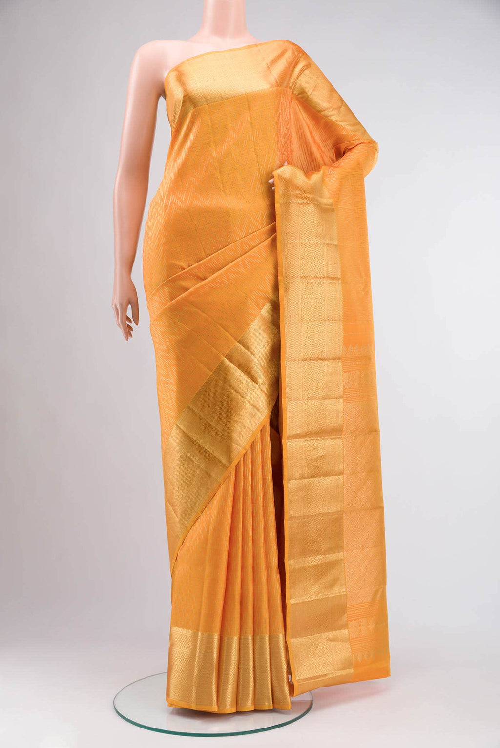 Yellow Kanchipuram Silk Saree