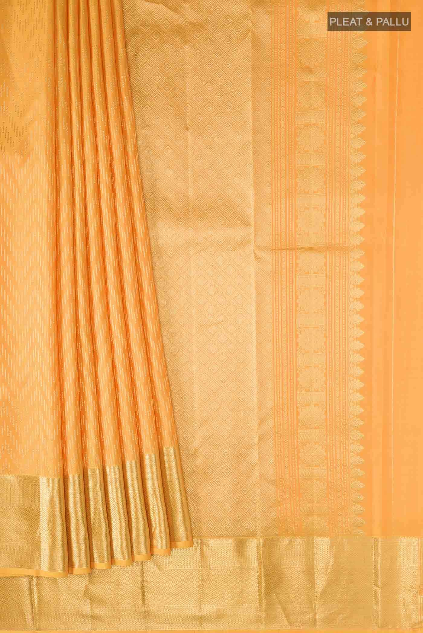 Yellow Kanchipuram Silk Saree