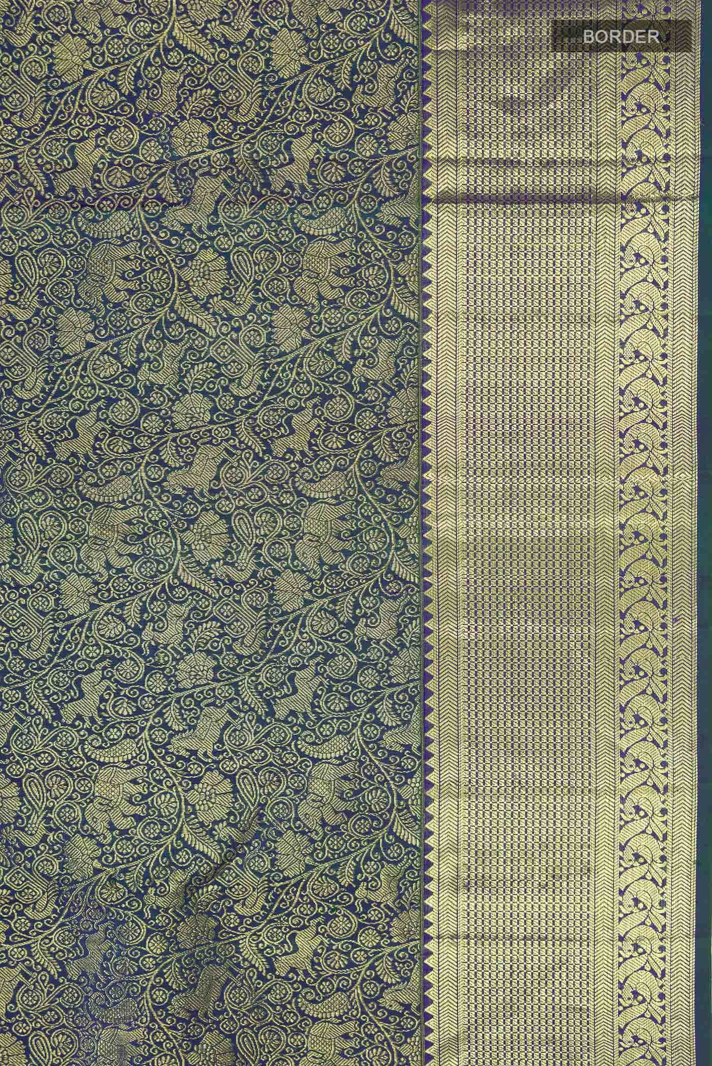 Blue Kanchipuram Silk Saree