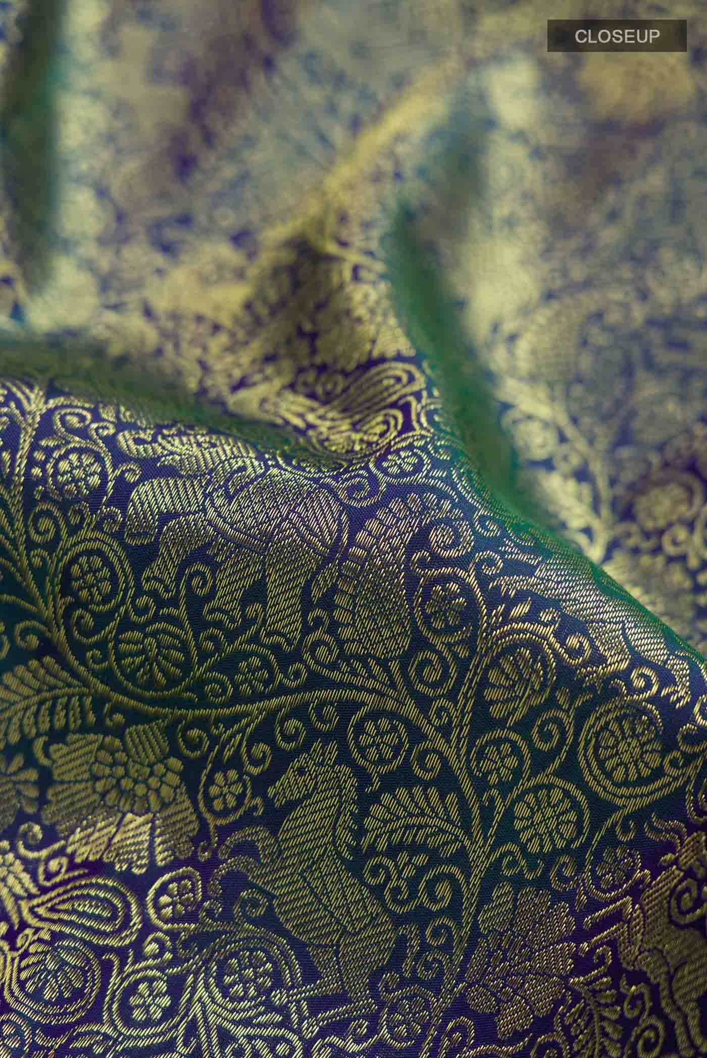 Blue Kanchipuram Silk Saree