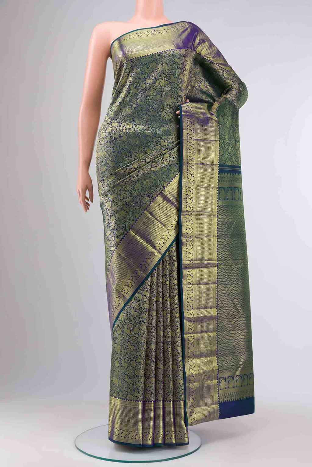 Blue Kanchipuram Silk Saree