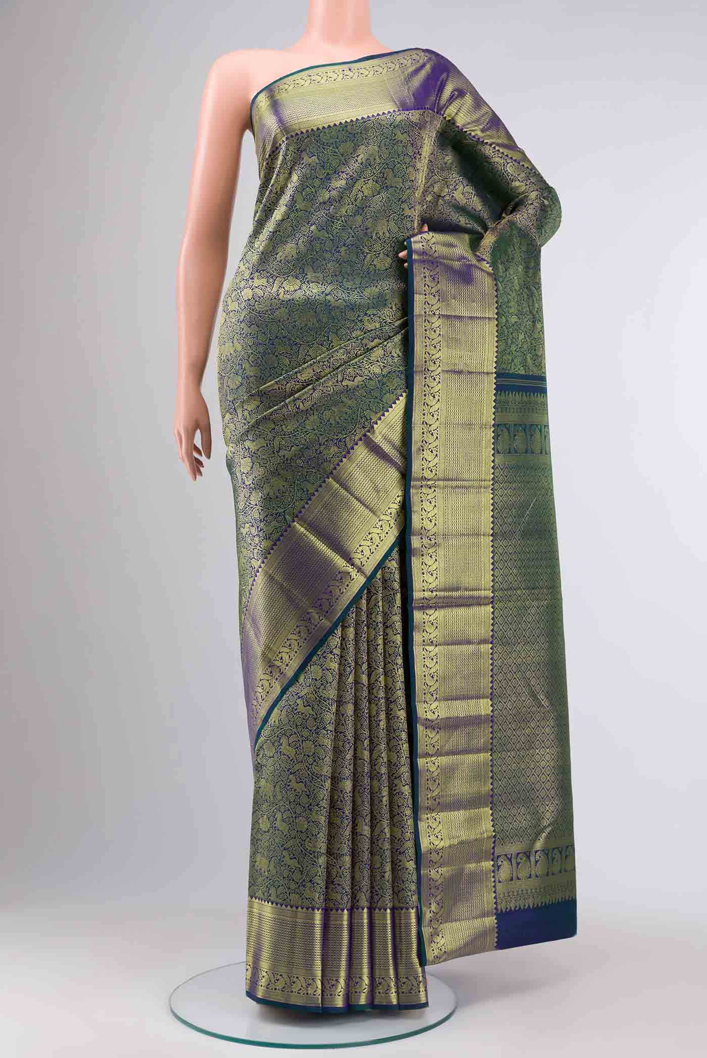 Blue Kanchipuram Silk Saree