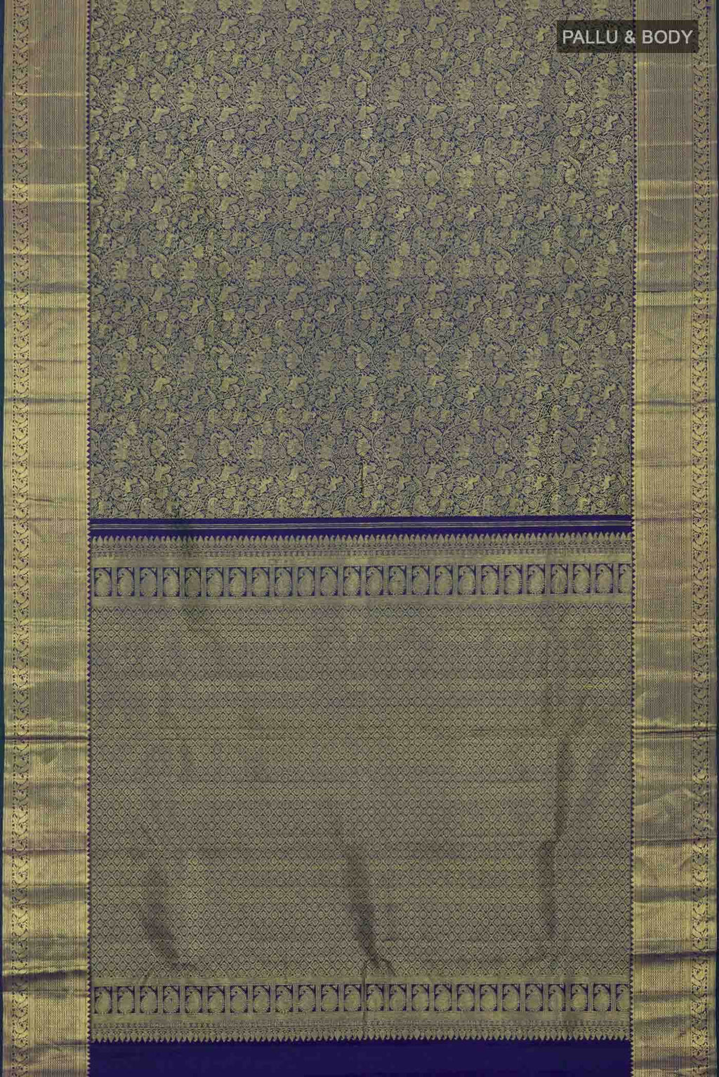 Blue Kanchipuram Silk Saree