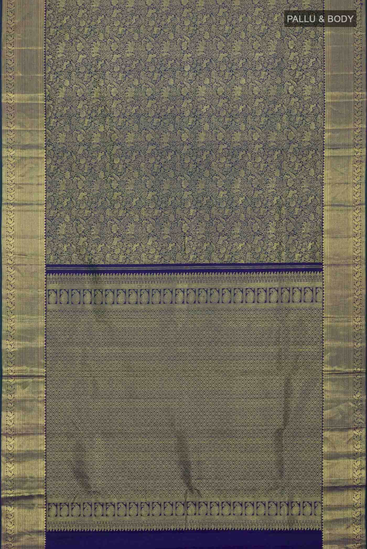 Blue Kanchipuram Silk Saree