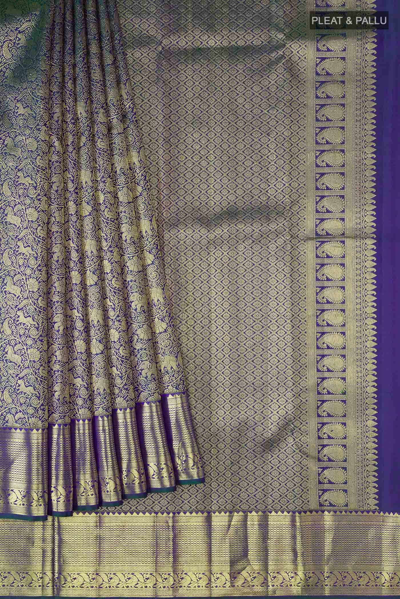 Blue Kanchipuram Silk Saree