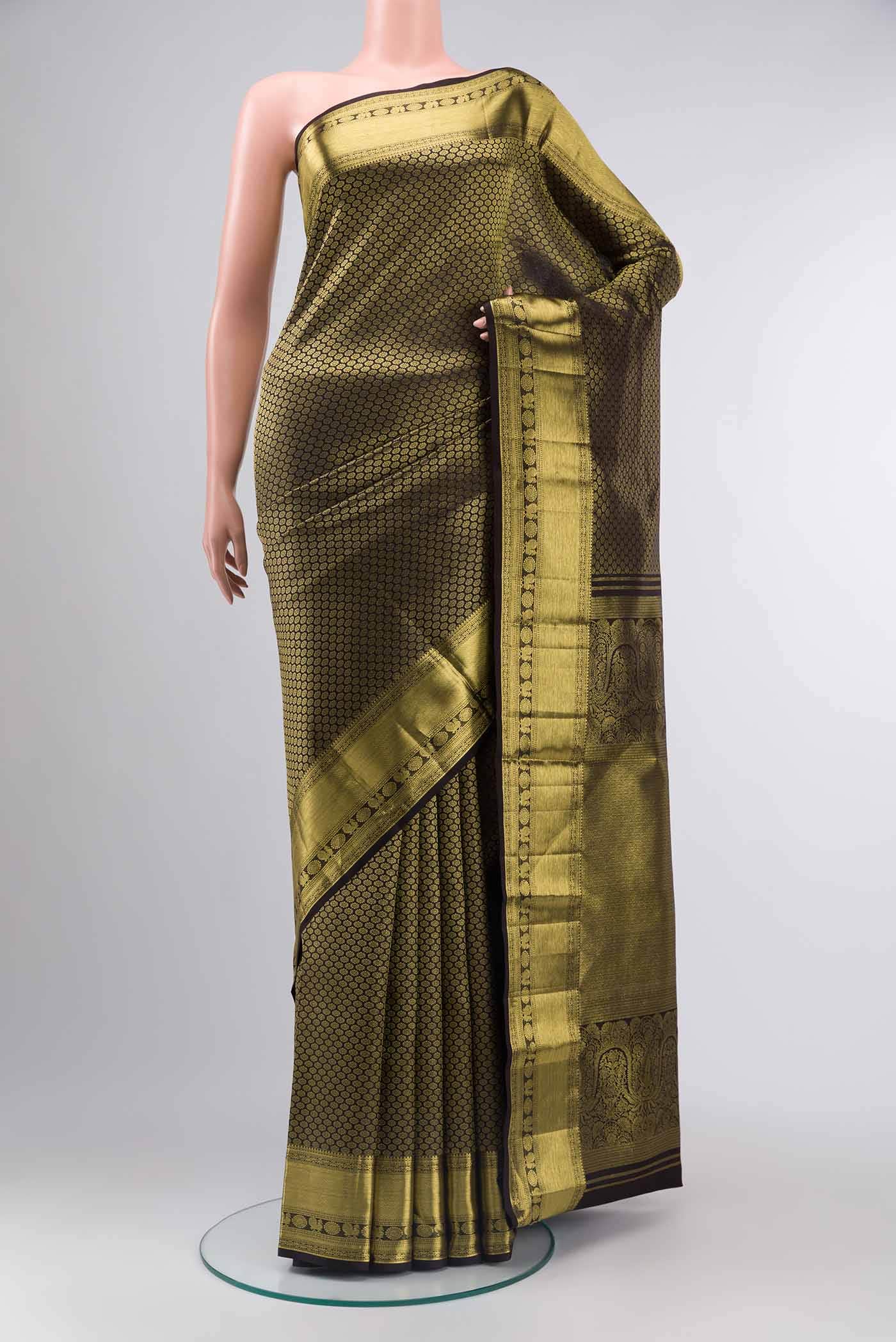 Black Kanchipuram Silk Saree