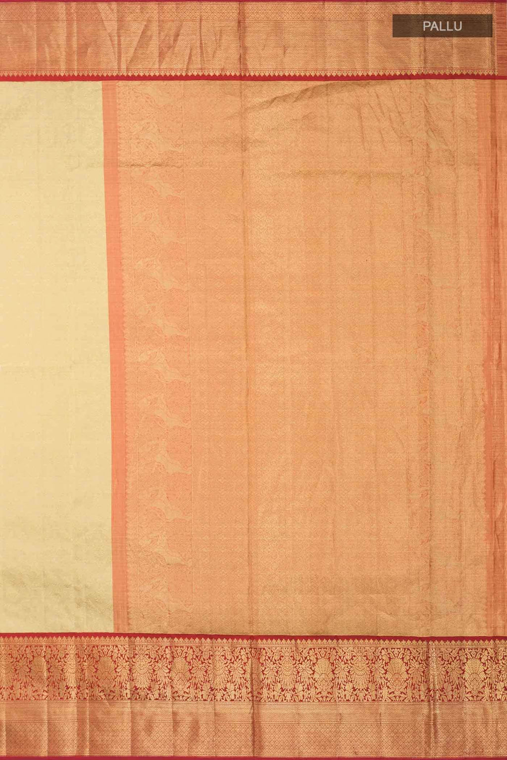 Beige Kanchipuram Silk Saree