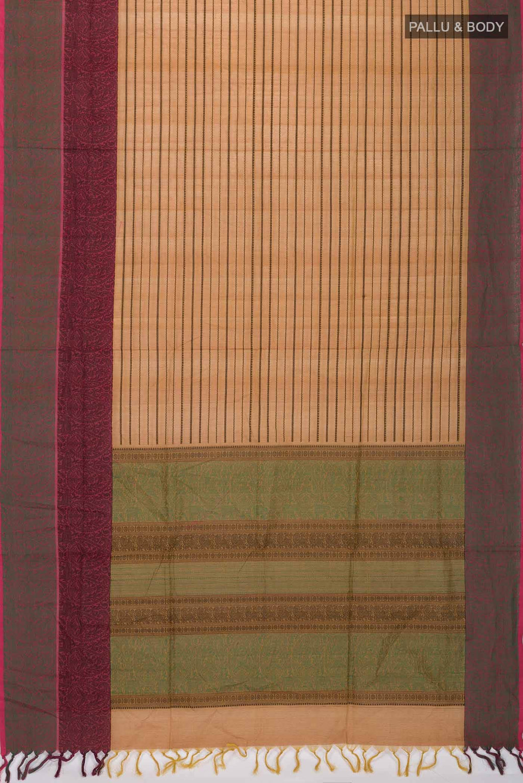 Mustard Coimbatore Cotton Saree